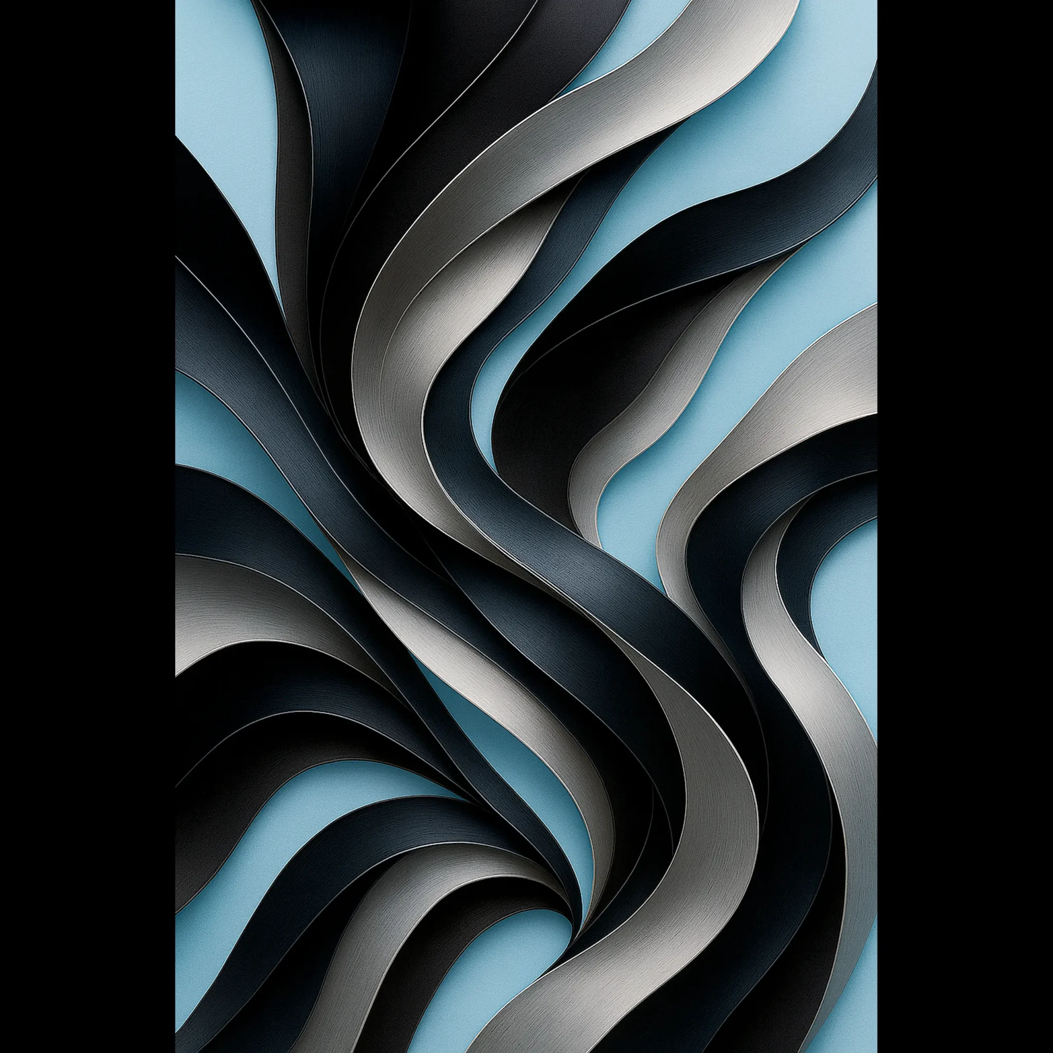 US Giclée Print Poster GRAPHITE AND SKY BLUE. Fine Art Wall Art with Archival Quality. Printed, packaged, and shipped in the US. Exclusive ColorVanta design.