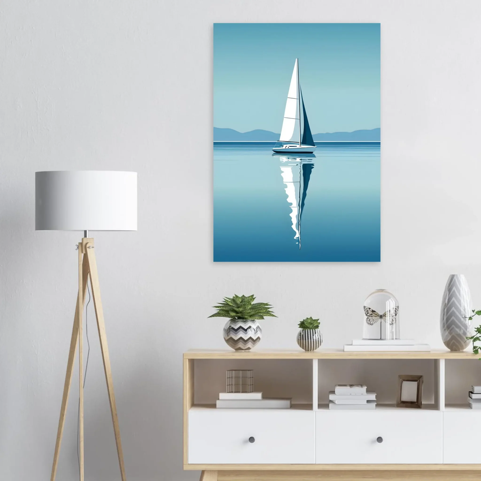 US Giclée Print Poster BLUE STILLNESS 02. Fine Art Wall Art with Archival Quality. Printed, packaged, and shipped within North America. ColorVanta exclusive.