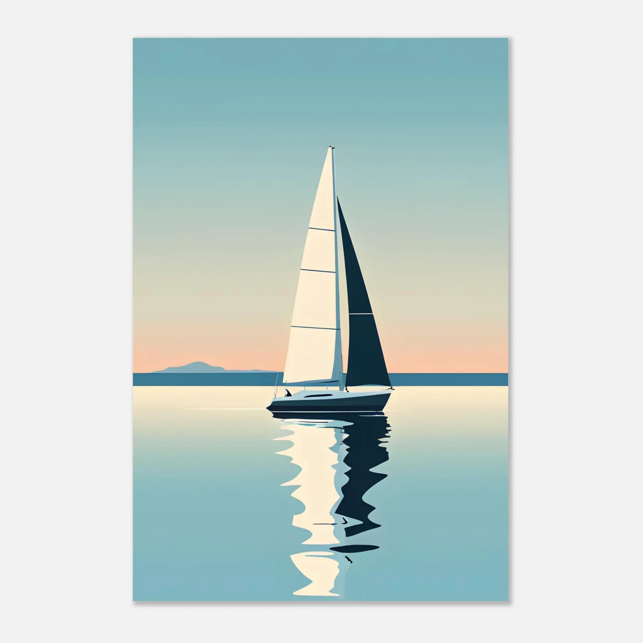 US Giclée Print Poster BLUE STILLNESS 03. Fine Art Wall Art with Archival Quality. Printed, packaged, and shipped within North America. ColorVanta exclusive.