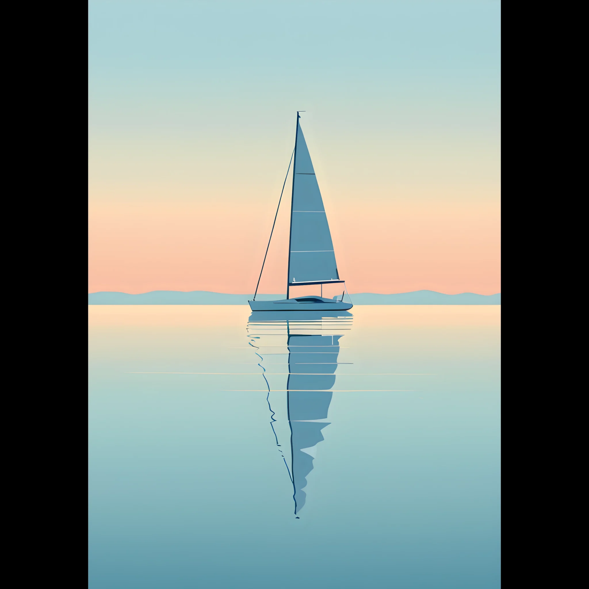 US Giclée Print Poster BLUE STILLNESS 04. Fine Art Wall Art with Archival Quality. Printed, packaged, and shipped within North America. ColorVanta exclusive.