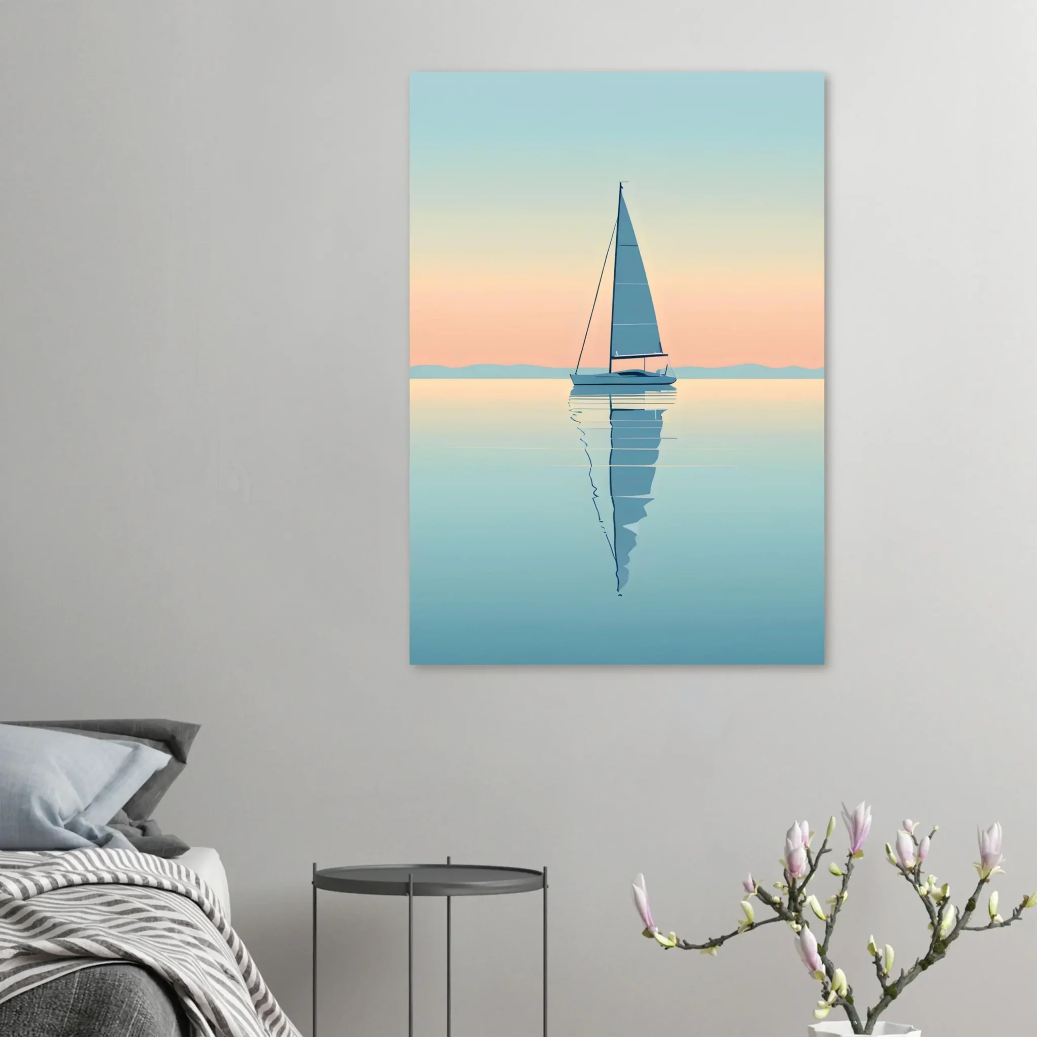 US Giclée Print Poster BLUE STILLNESS 04. Fine Art Wall Art with Archival Quality. Printed, packaged, and shipped within North America. ColorVanta exclusive.