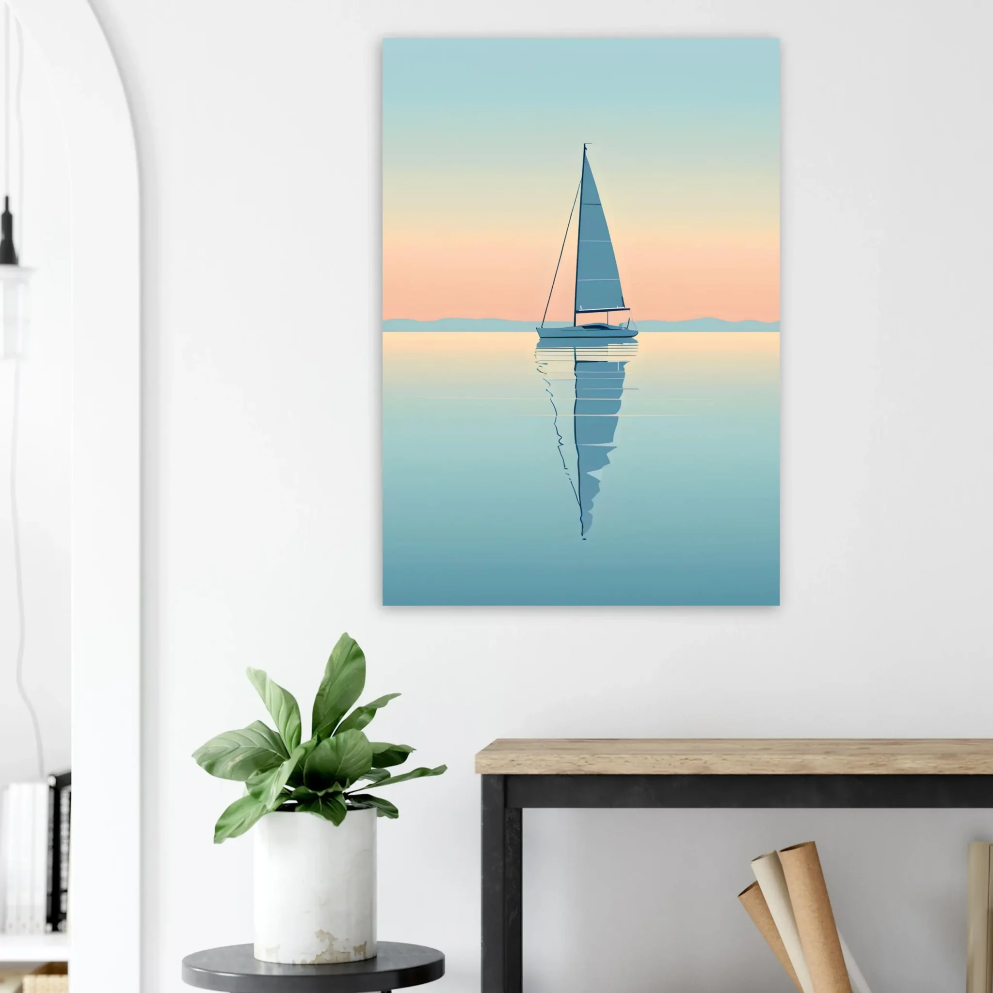 US Giclée Print Poster BLUE STILLNESS 04. Fine Art Wall Art with Archival Quality. Printed, packaged, and shipped within North America. ColorVanta exclusive.