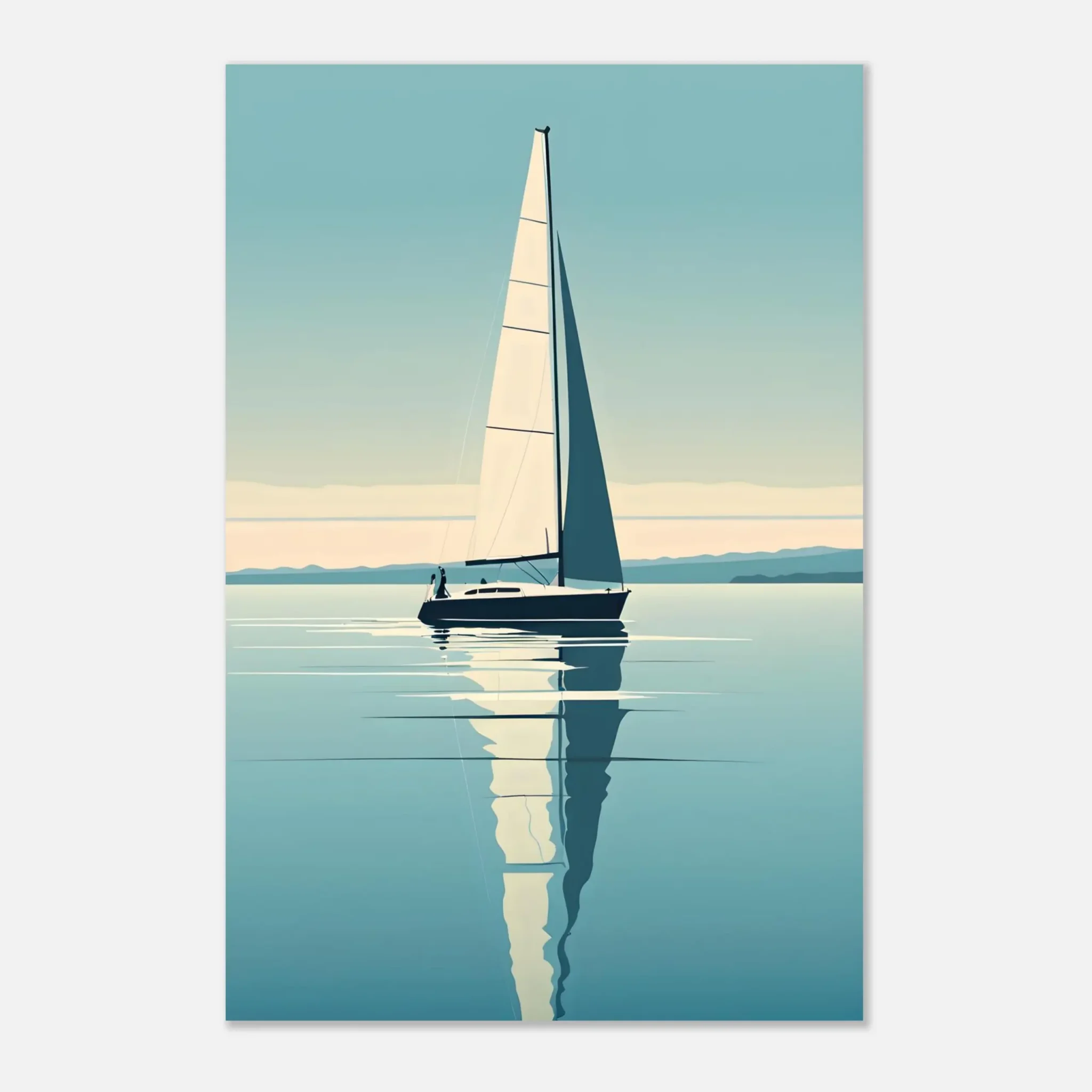 US Giclée Print Poster BLUE STILLNESS 05. Fine Art Wall Art with Archival Quality. Printed, packaged, and shipped within North America. ColorVanta exclusive.