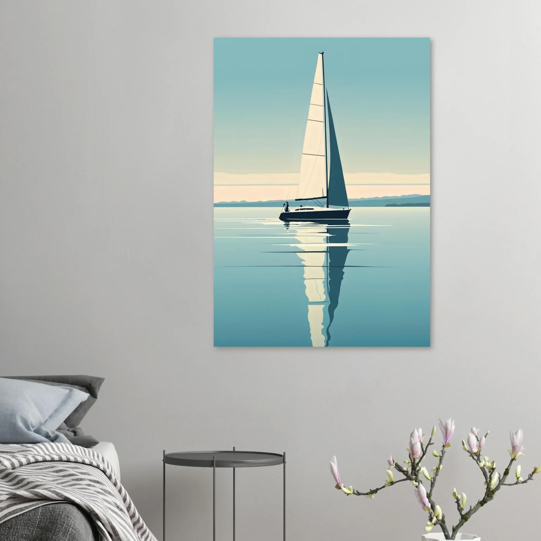 US Giclée Print Poster BLUE STILLNESS 05. Fine Art Wall Art with Archival Quality. Printed, packaged, and shipped within North America. ColorVanta exclusive.