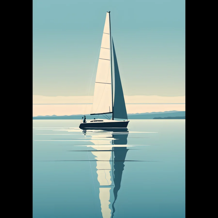 US BLUE STILL 05 US Giclée Print Poster BLUE STILLNESS 05. Fine Art Wall Art with Archival Quality. Printed, packaged, and shipped within North America. ColorVanta exclusive.