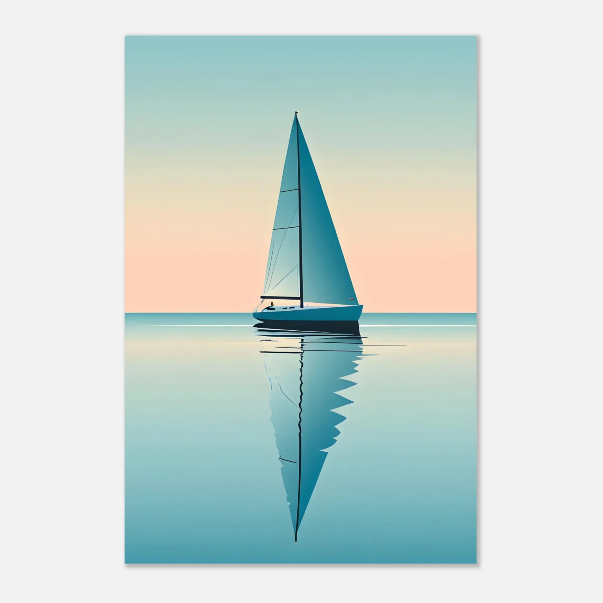 US Giclée Print Poster BLUE STILLNESS 06. Fine Art Wall Art with Archival Quality. Printed, packaged, and shipped within North America. ColorVanta exclusive.