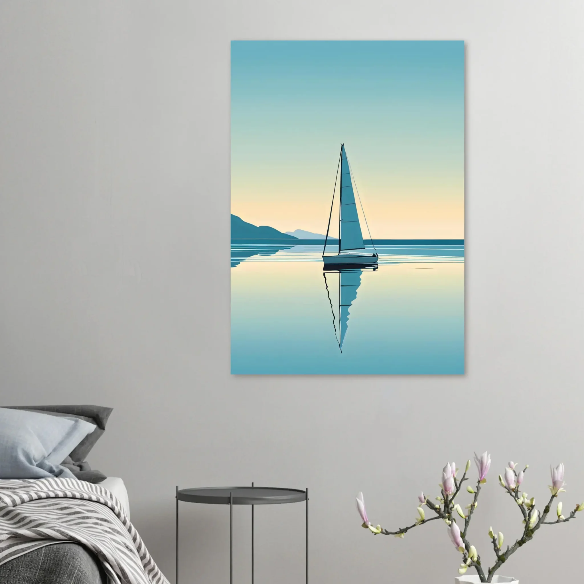 US Giclée Print Poster BLUE STILLNESS 07. Fine Art Wall Art with Archival Quality. Printed, packaged, and shipped within North America. ColorVanta exclusive.