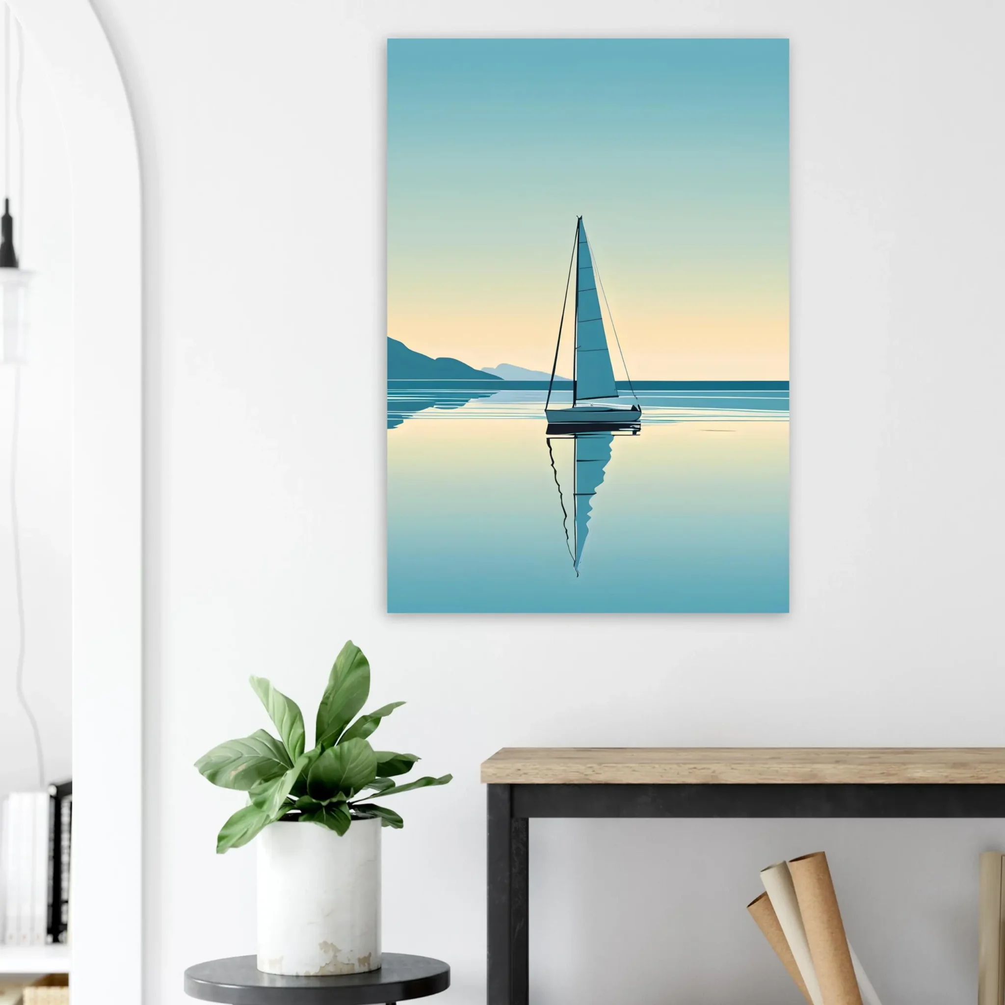 US Giclée Print Poster BLUE STILLNESS 07. Fine Art Wall Art with Archival Quality. Printed, packaged, and shipped within North America. ColorVanta exclusive.