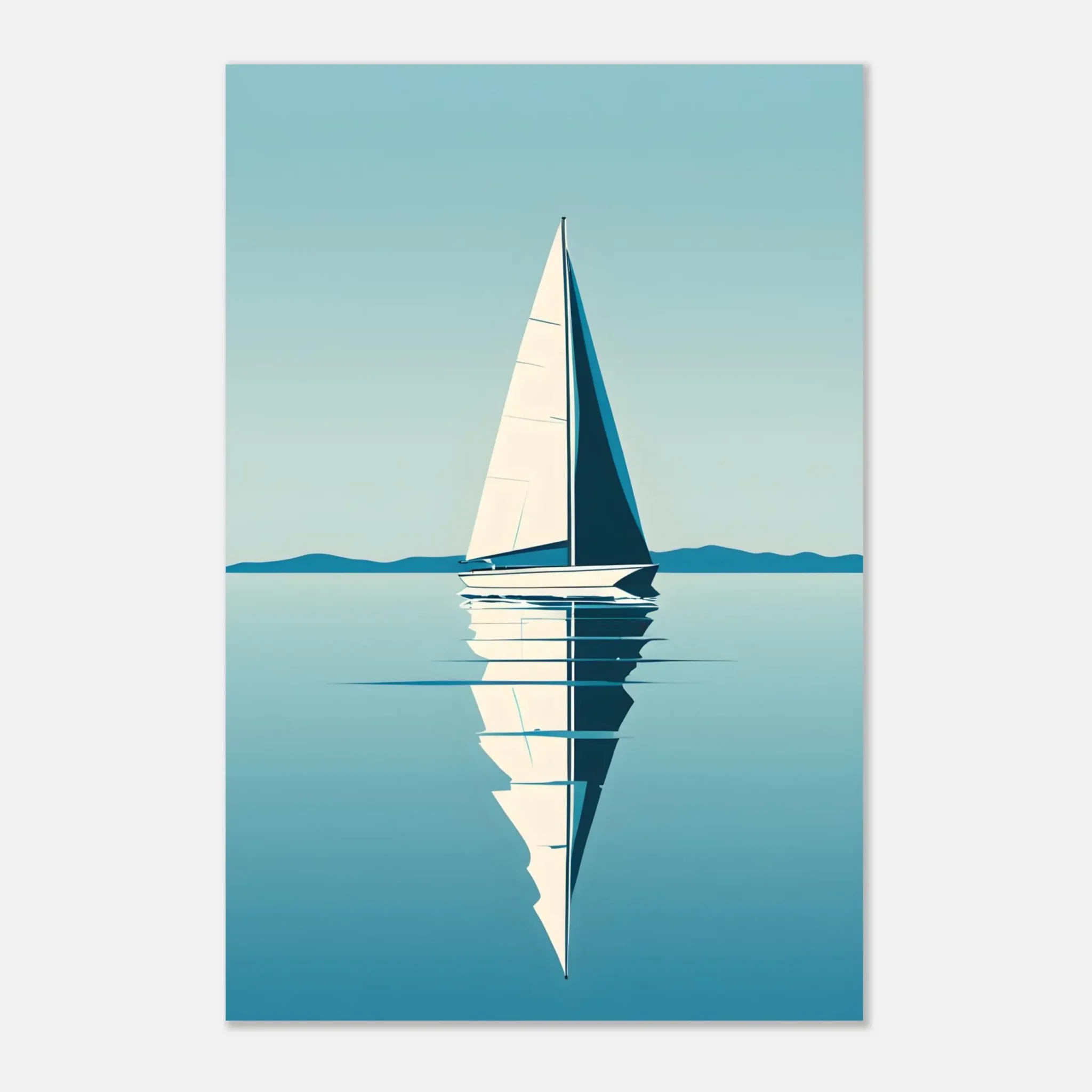 US Giclée Print Poster BLUE STILLNESS 08. Fine Art Wall Art with Archival Quality. Printed, packaged, and shipped within North America. ColorVanta exclusive.