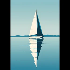 US Giclée Print Poster BLUE STILLNESS 08. Fine Art Wall Art with Archival Quality. Printed, packaged, and shipped within North America. ColorVanta exclusive.