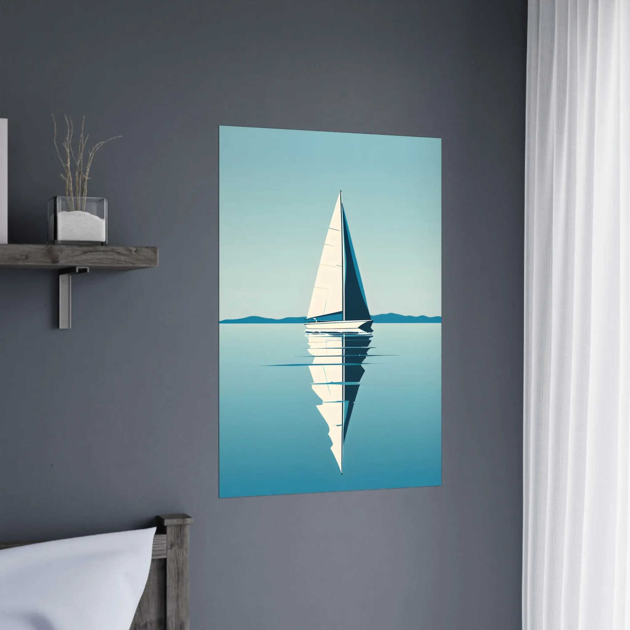 US Giclée Print Poster BLUE STILLNESS 08. Fine Art Wall Art with Archival Quality. Printed, packaged, and shipped within North America. ColorVanta exclusive.