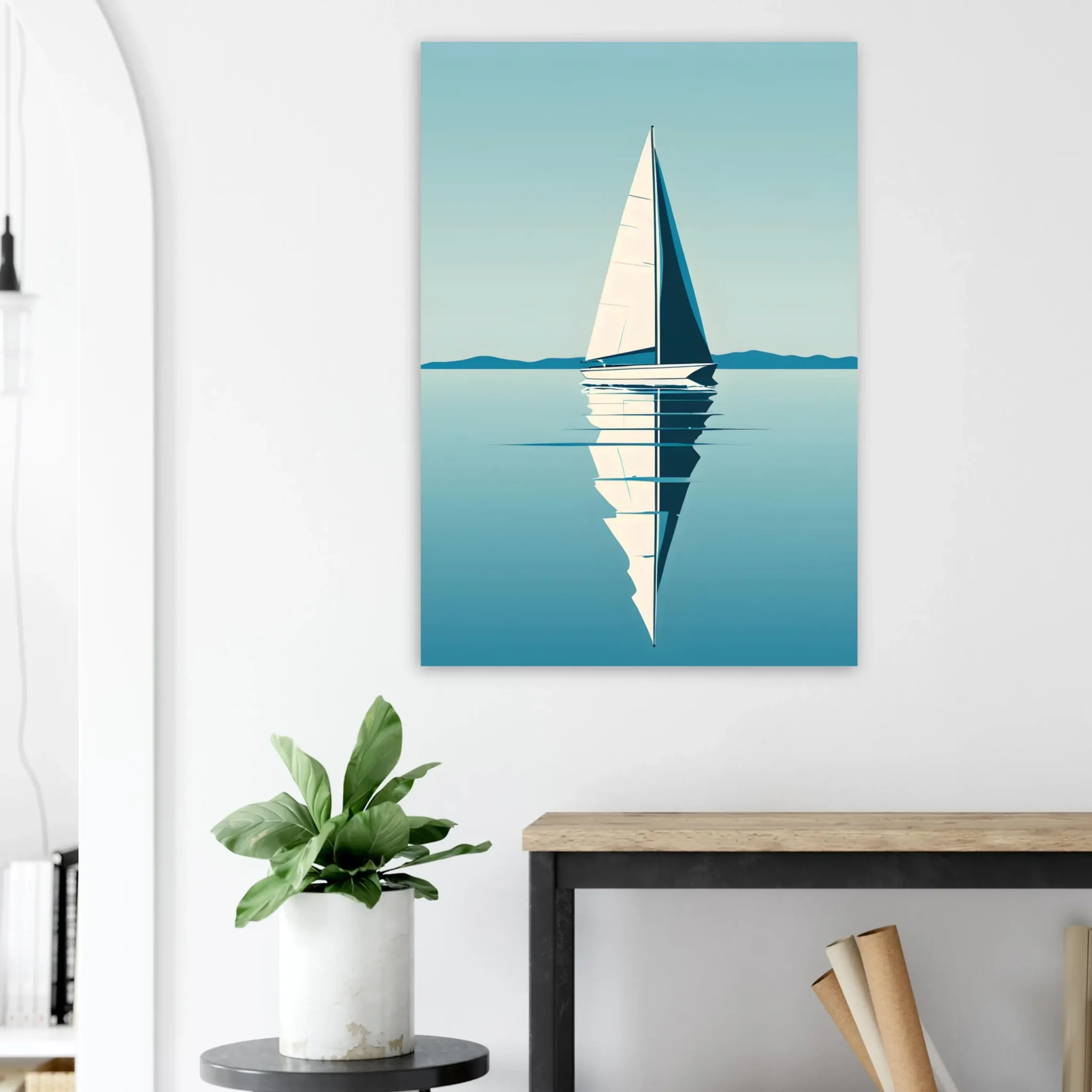 US Giclée Print Poster BLUE STILLNESS 08. Fine Art Wall Art with Archival Quality. Printed, packaged, and shipped within North America. ColorVanta exclusive.