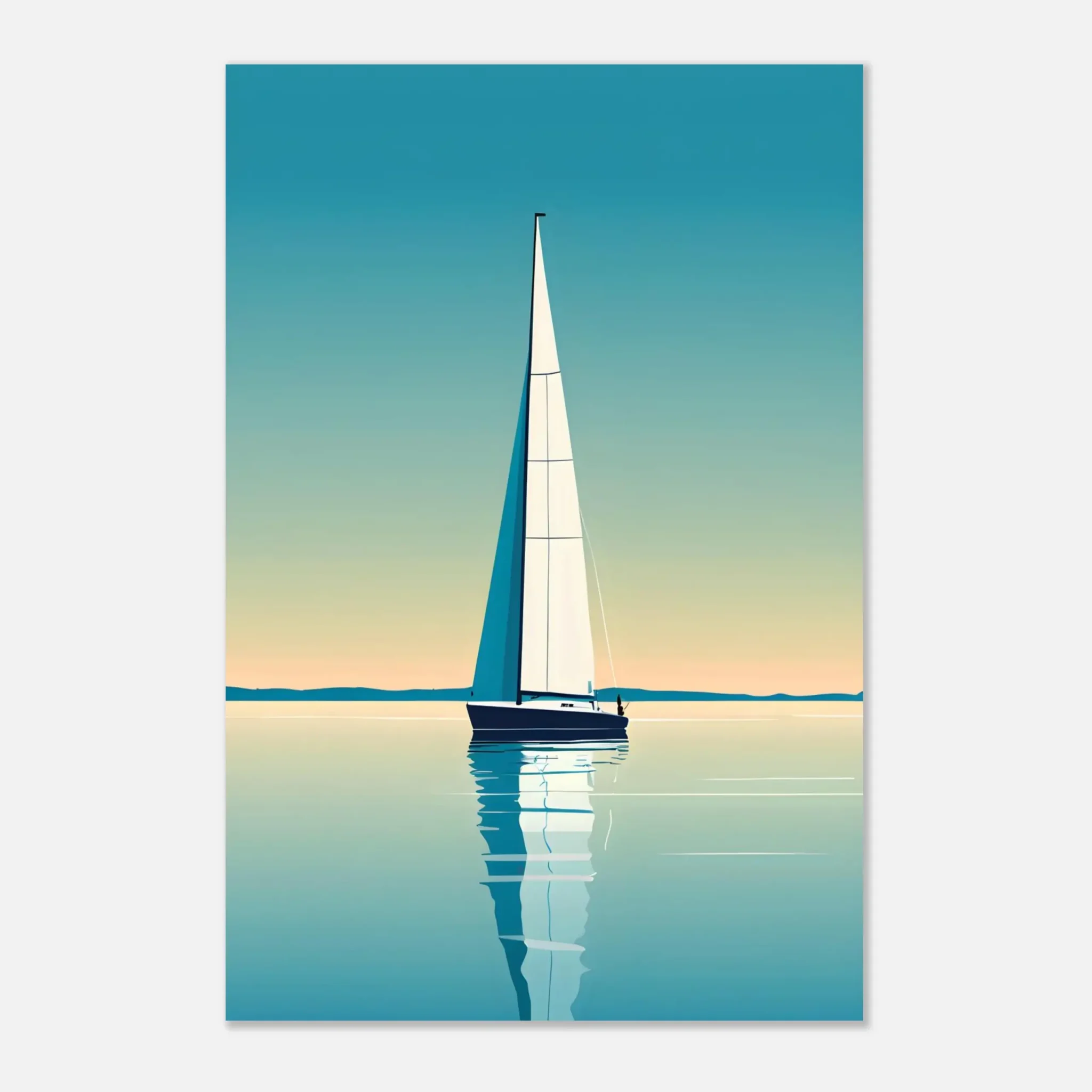 US Giclée Print Poster BLUE STILLNESS 09. Fine Art Wall Art with Archival Quality. Printed, packaged, and shipped within North America. ColorVanta exclusive.