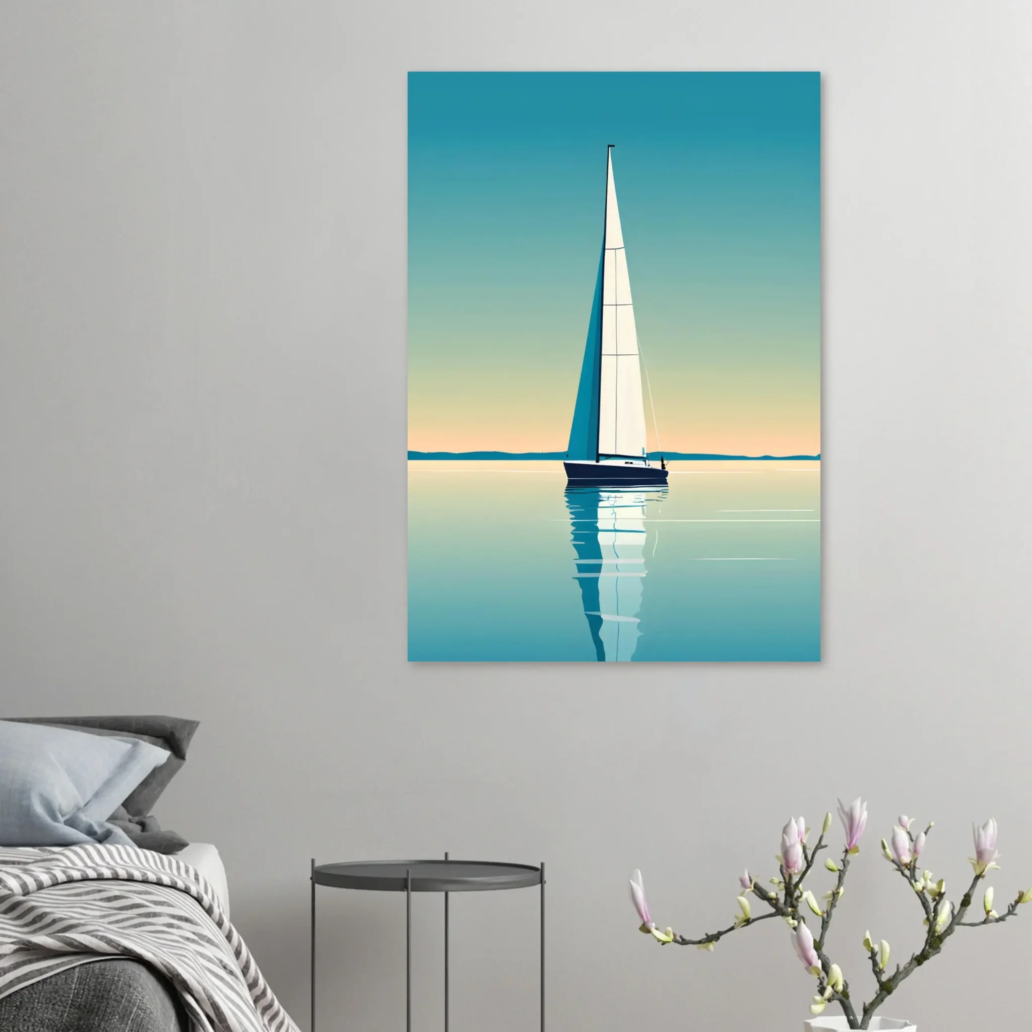 US Giclée Print Poster BLUE STILLNESS 09. Fine Art Wall Art with Archival Quality. Printed, packaged, and shipped within North America. ColorVanta exclusive.