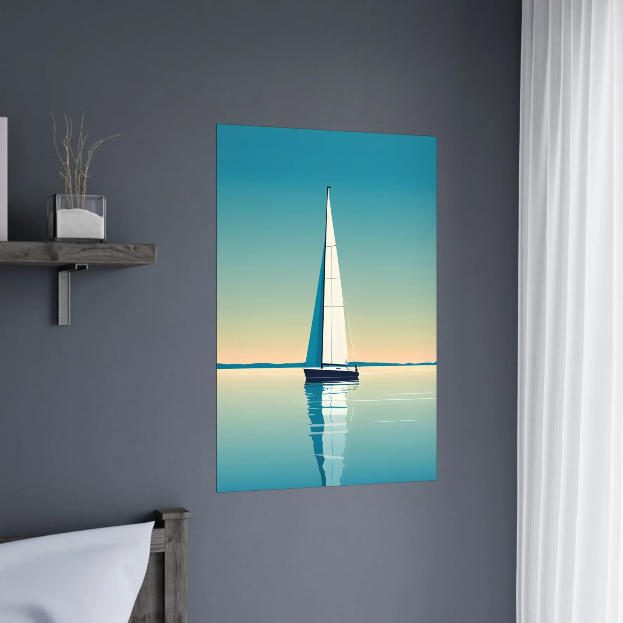 US Giclée Print Poster BLUE STILLNESS 09. Fine Art Wall Art with Archival Quality. Printed, packaged, and shipped within North America. ColorVanta exclusive.