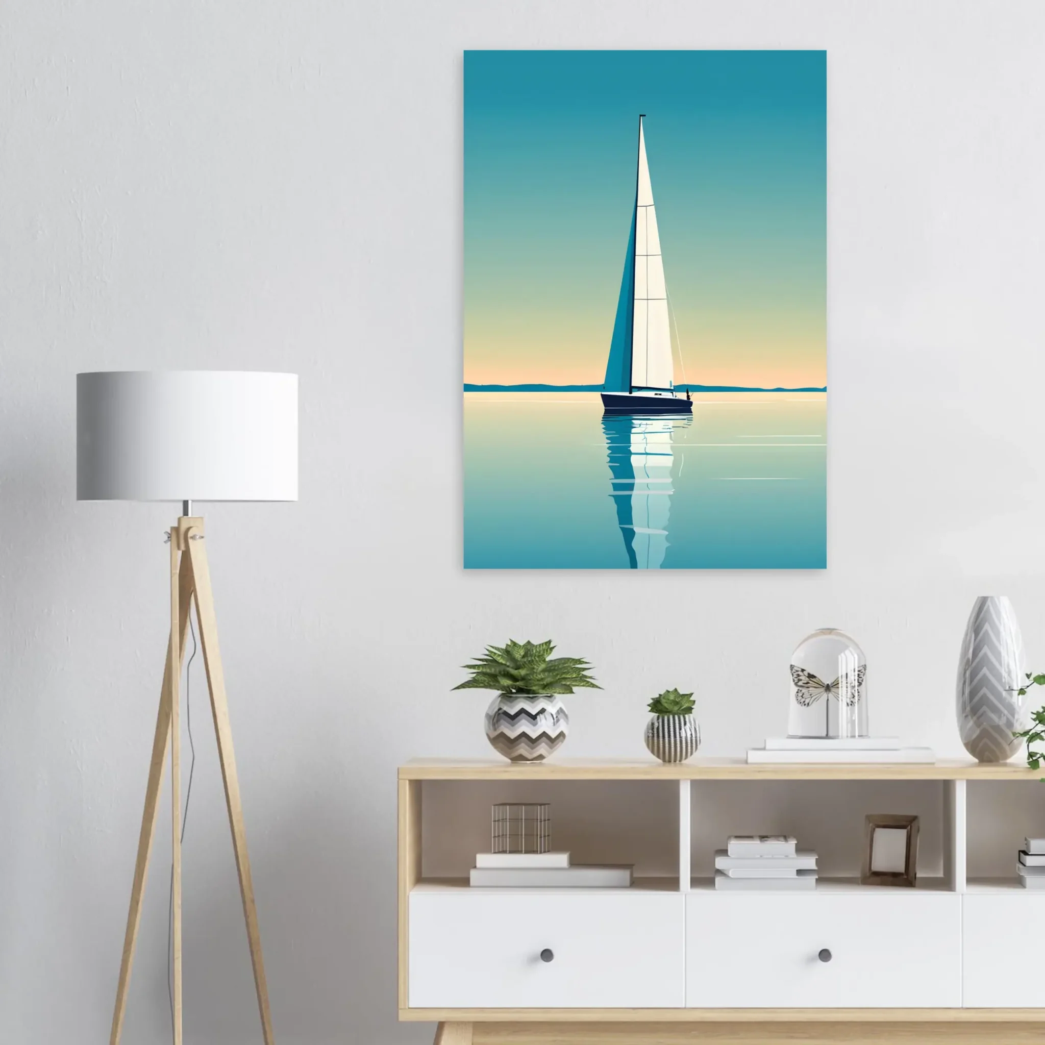 US Giclée Print Poster BLUE STILLNESS 09. Fine Art Wall Art with Archival Quality. Printed, packaged, and shipped within North America. ColorVanta exclusive.