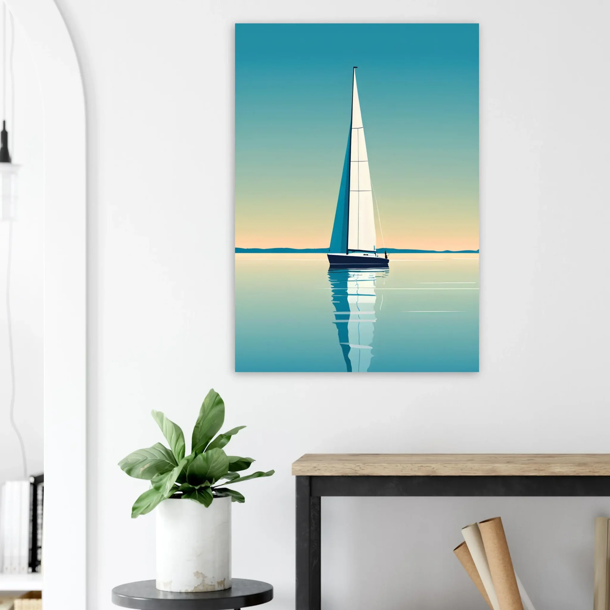 US Giclée Print Poster BLUE STILLNESS 09. Fine Art Wall Art with Archival Quality. Printed, packaged, and shipped within North America. ColorVanta exclusive.