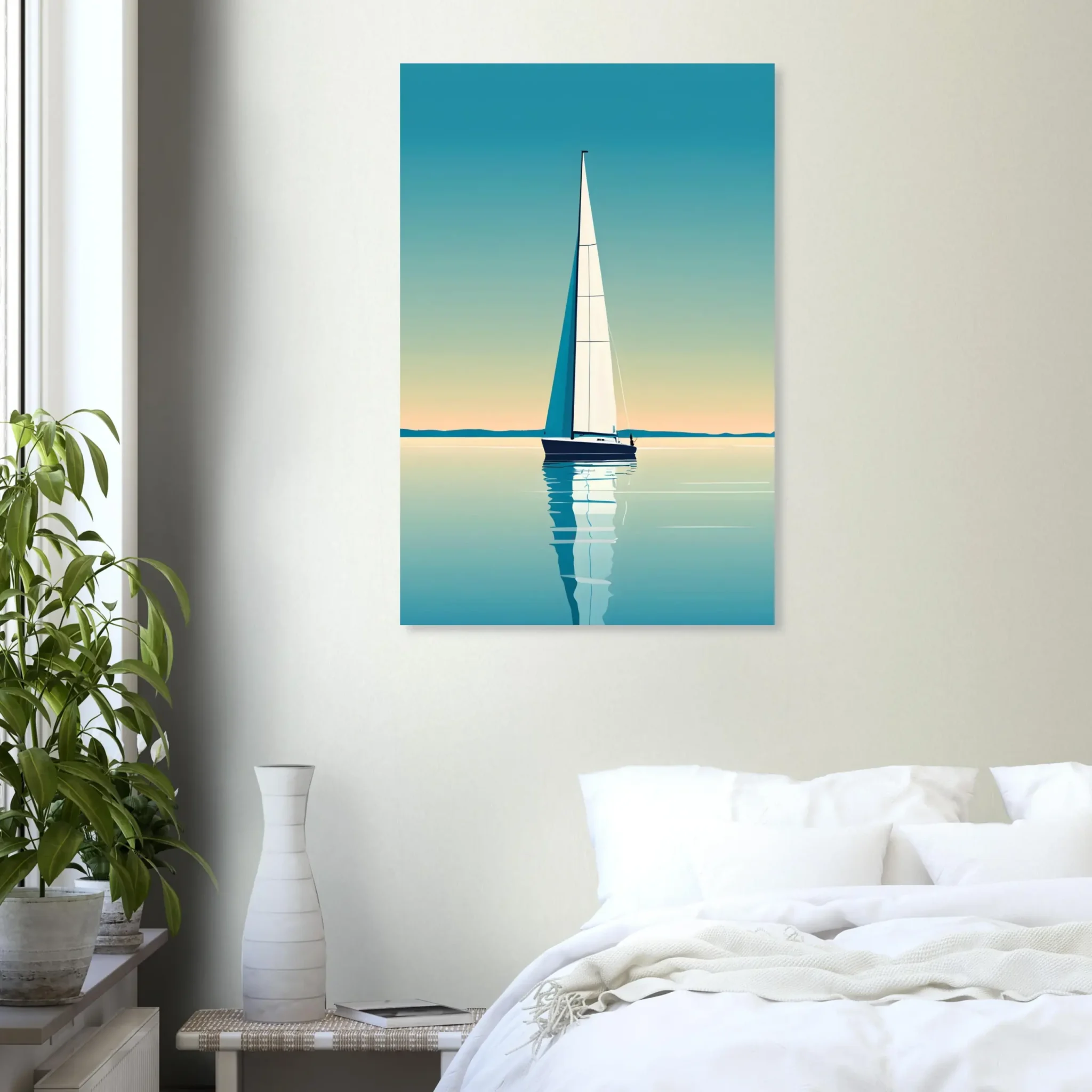 US Giclée Print Poster BLUE STILLNESS 09. Fine Art Wall Art with Archival Quality. Printed, packaged, and shipped within North America. ColorVanta exclusive.