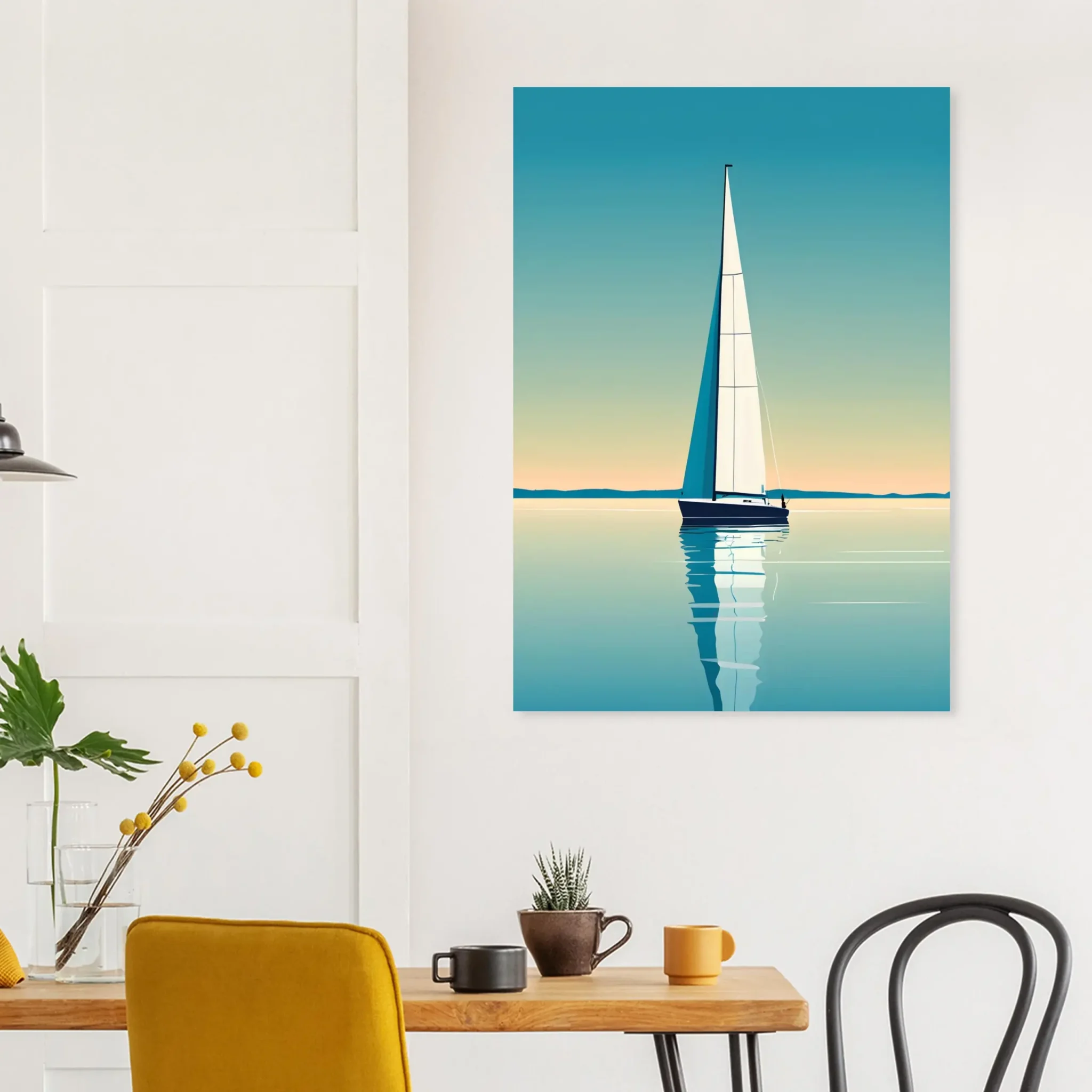 US Giclée Print Poster BLUE STILLNESS 09. Fine Art Wall Art with Archival Quality. Printed, packaged, and shipped within North America. ColorVanta exclusive.