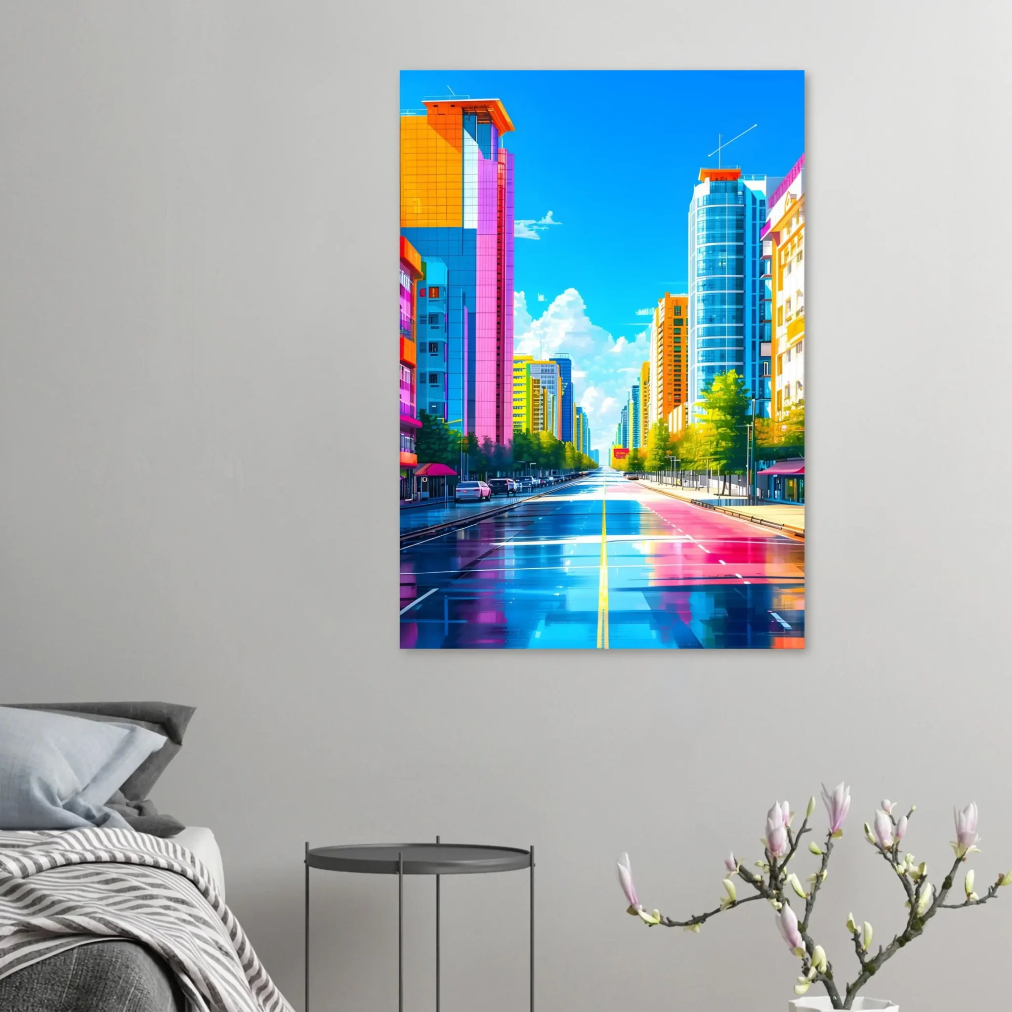 US Giclée Print Poster LUMINOUS CITY. Fine Art Wall Art with Archival Quality. Printed, packaged, and shipped in the US. Exclusive ColorVanta design.
