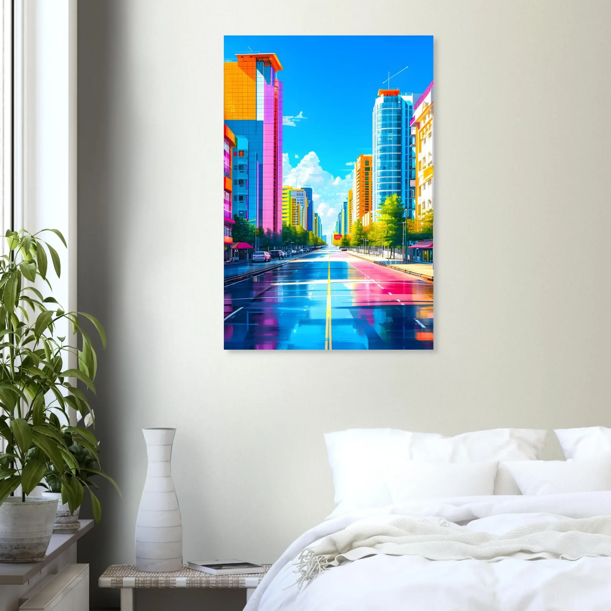 US Giclée Print Poster LUMINOUS CITY. Fine Art Wall Art with Archival Quality. Printed, packaged, and shipped in the US. Exclusive ColorVanta design.