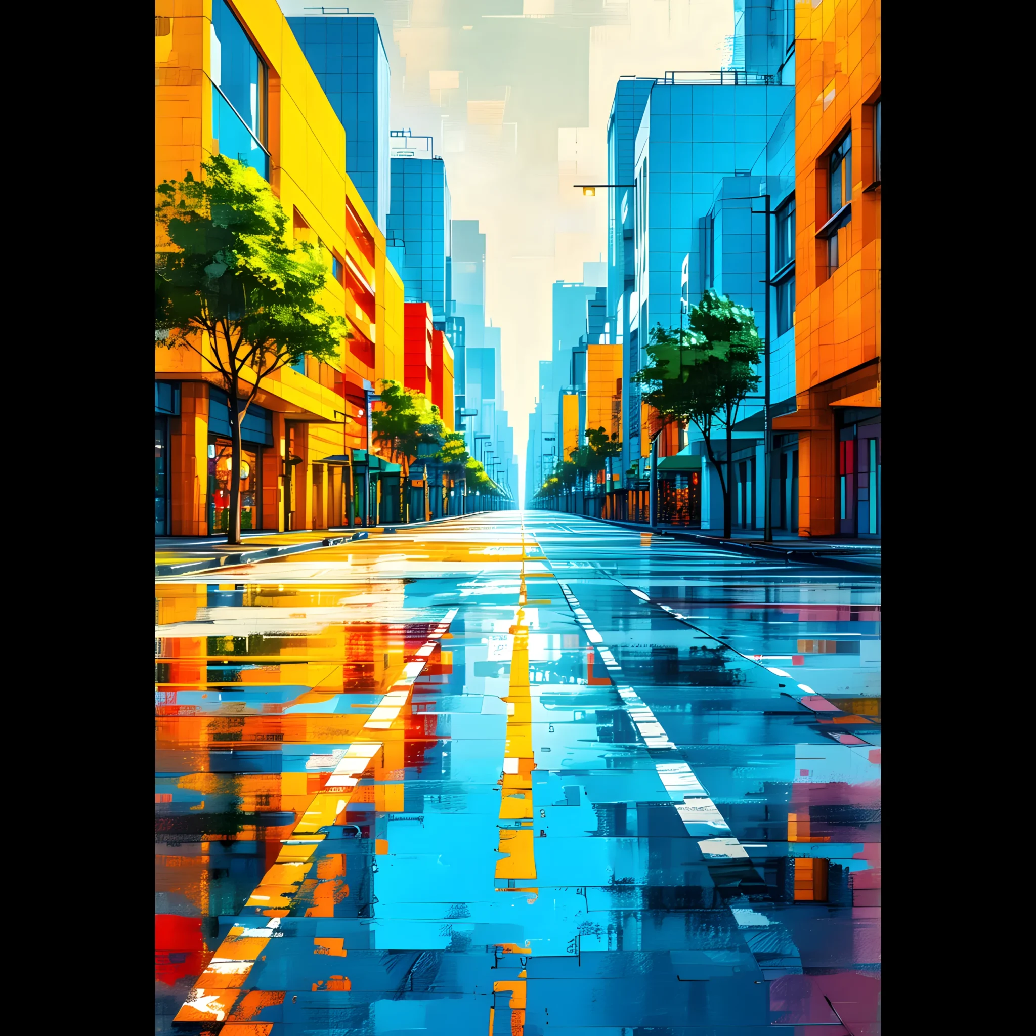 US Giclée Print Poster REFLECTED GROUND. Fine Art Wall Art with Archival Quality. Printed, packaged, and shipped in the US. Exclusive ColorVanta design.