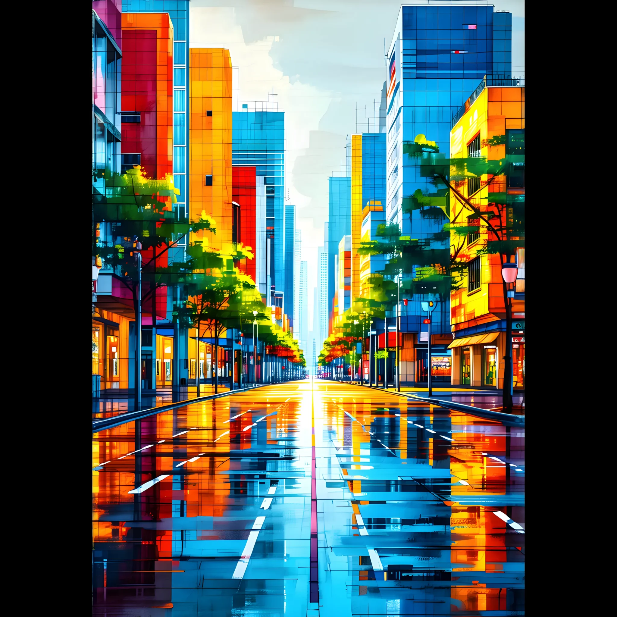 US Giclée Print Poster VERTICAL FLOW. Fine Art Wall Art with Archival Quality. Printed, packaged, and shipped in the US. Exclusive ColorVanta design.