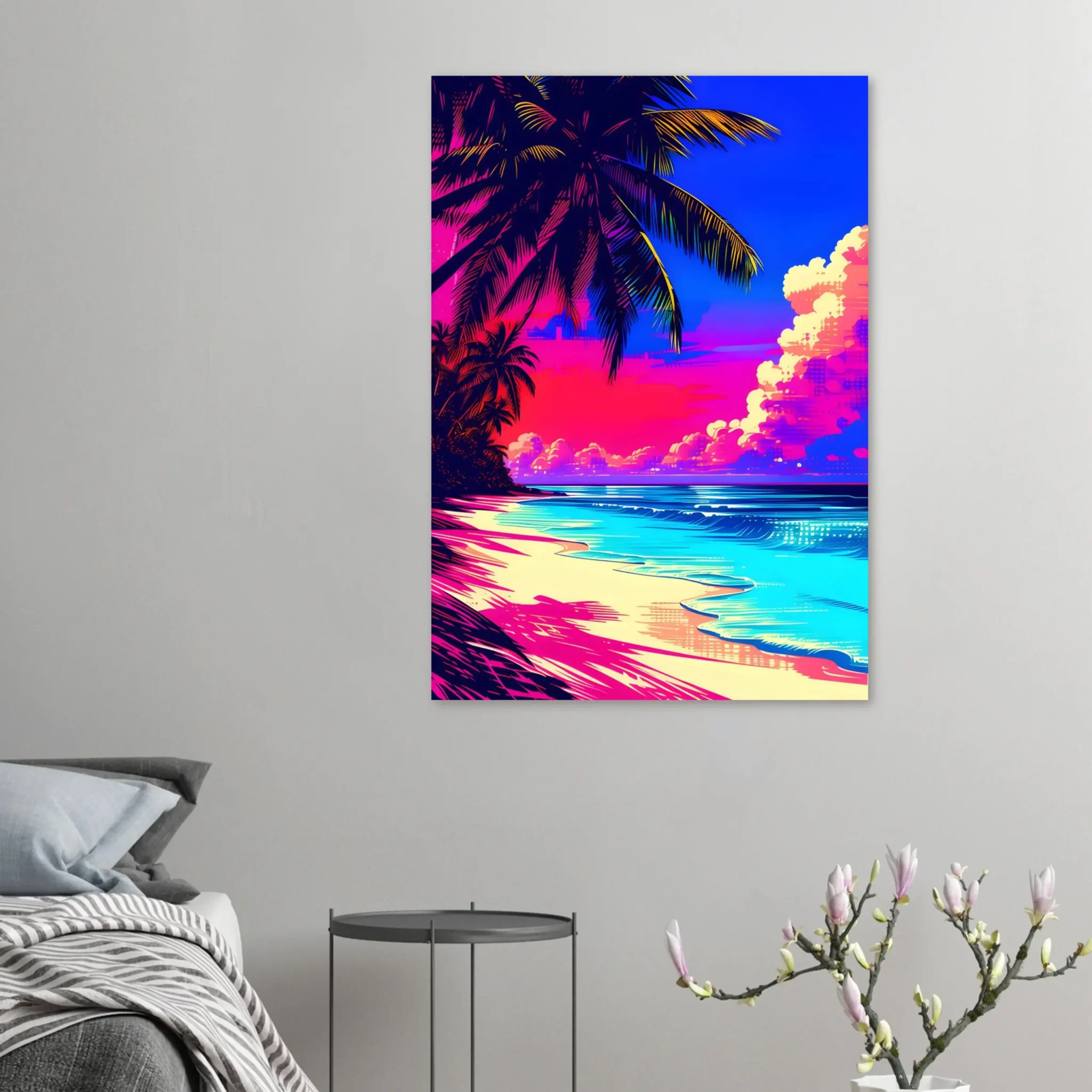 US Giclée Print Poster ELECTRIC SHORE. Fine Art Wall Art with Archival Quality. Printed, packaged, and shipped within North America. ColorVanta exclusive.