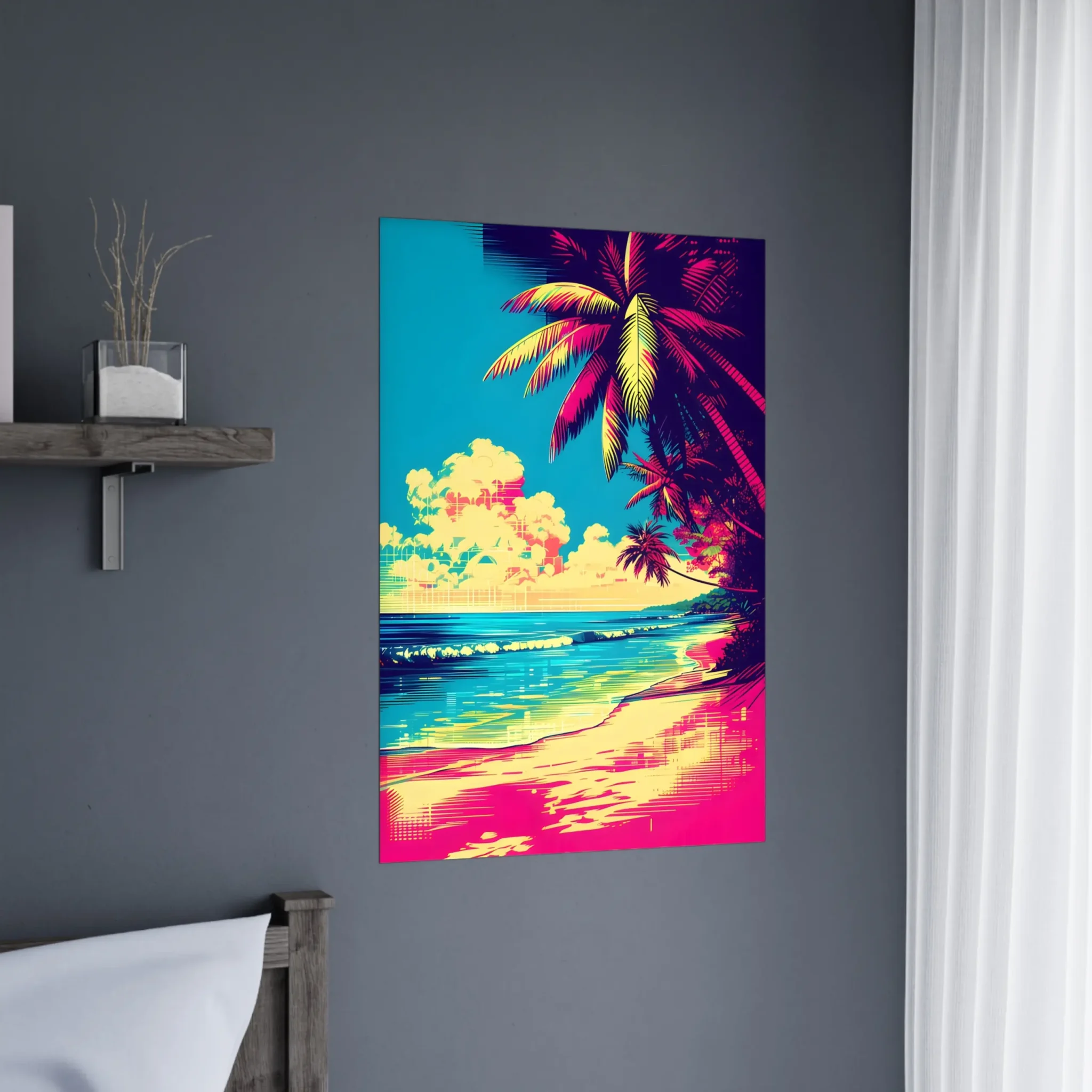 US Giclée Print Poster NEON LAGOON. Fine Art Wall Art with Archival Quality. Printed, packaged, and shipped within North America. ColorVanta exclusive.