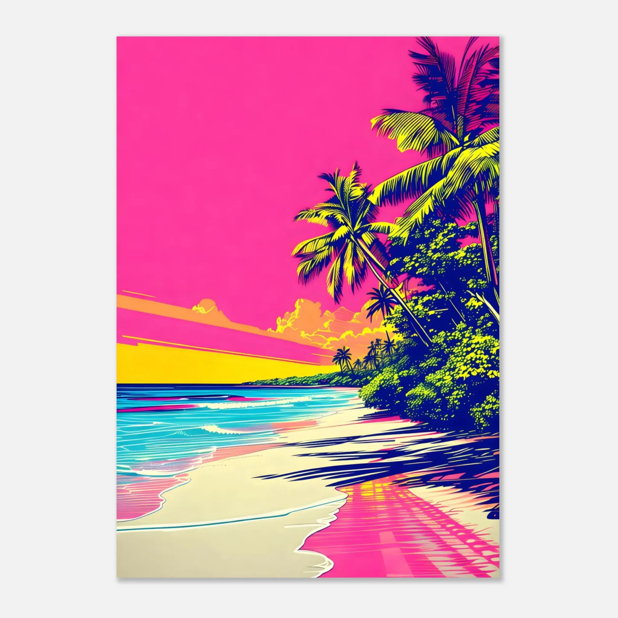 US Giclée Print Poster PINK TIDE. Fine Art Wall Art with Archival Quality. Printed, packaged, and shipped within North America. ColorVanta exclusive.