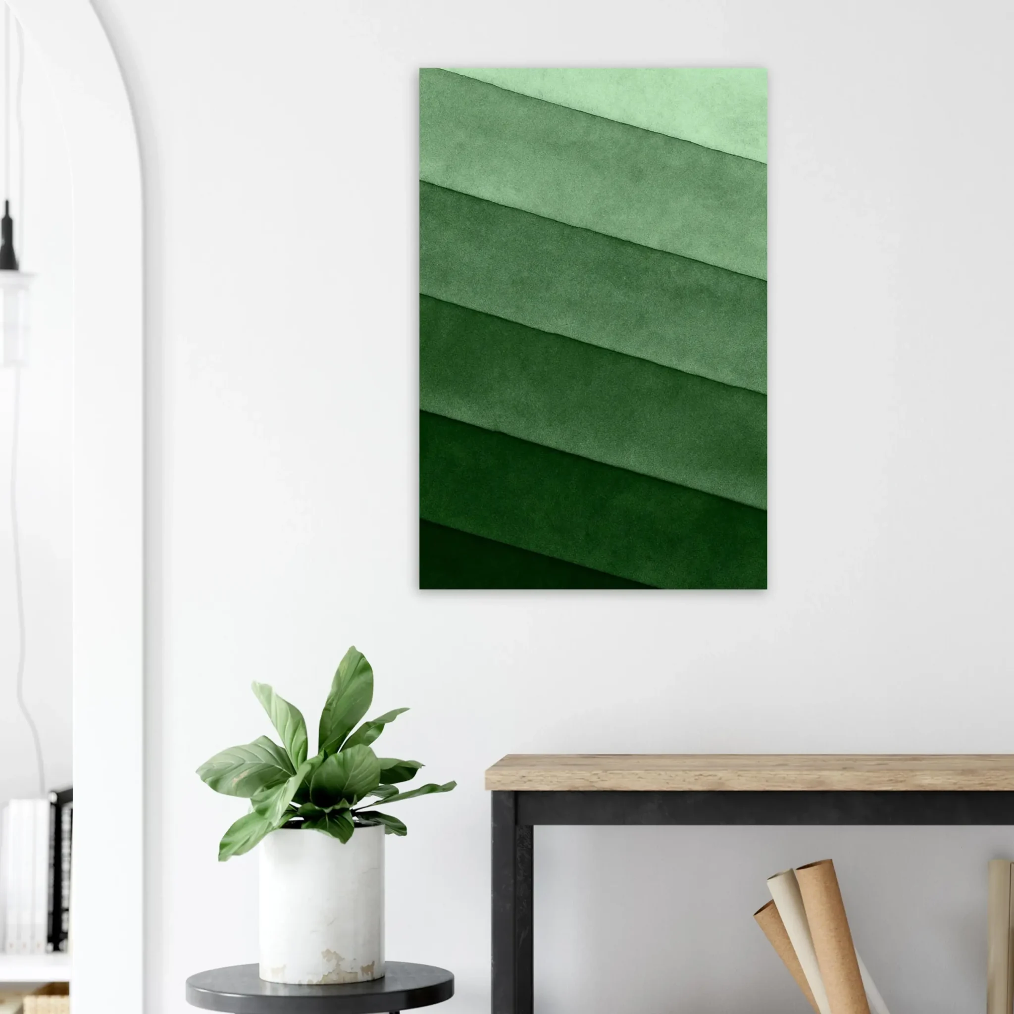 US Giclée Print Poster SOFT SEA GREEN LAYERS. Fine Art Wall Art with Archival Quality. Printed, packaged, and shipped within North America. ColorVanta exclusive.