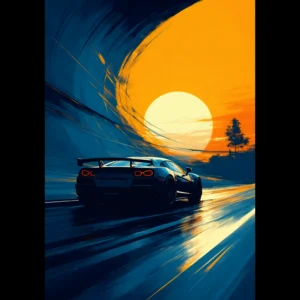 US Giclée Print Poster VELOCITY TUNNEL. Fine Art Wall Art with Archival Quality. Printed, packaged, and shipped within North America. Exclusive ColorVanta design.