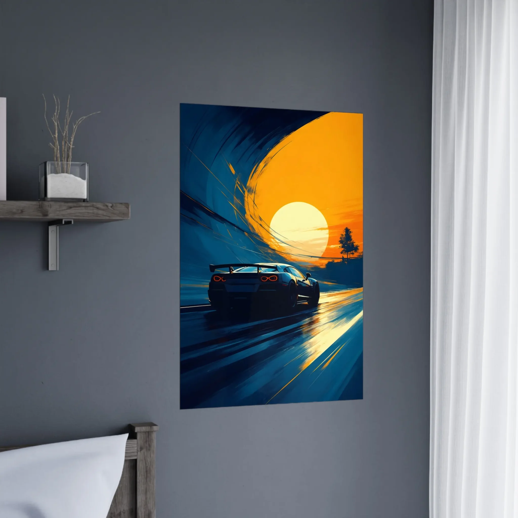 US Giclée Print Poster VELOCITY TUNNEL. Fine Art Wall Art with Archival Quality. Printed, packaged, and shipped within North America. Exclusive ColorVanta design.