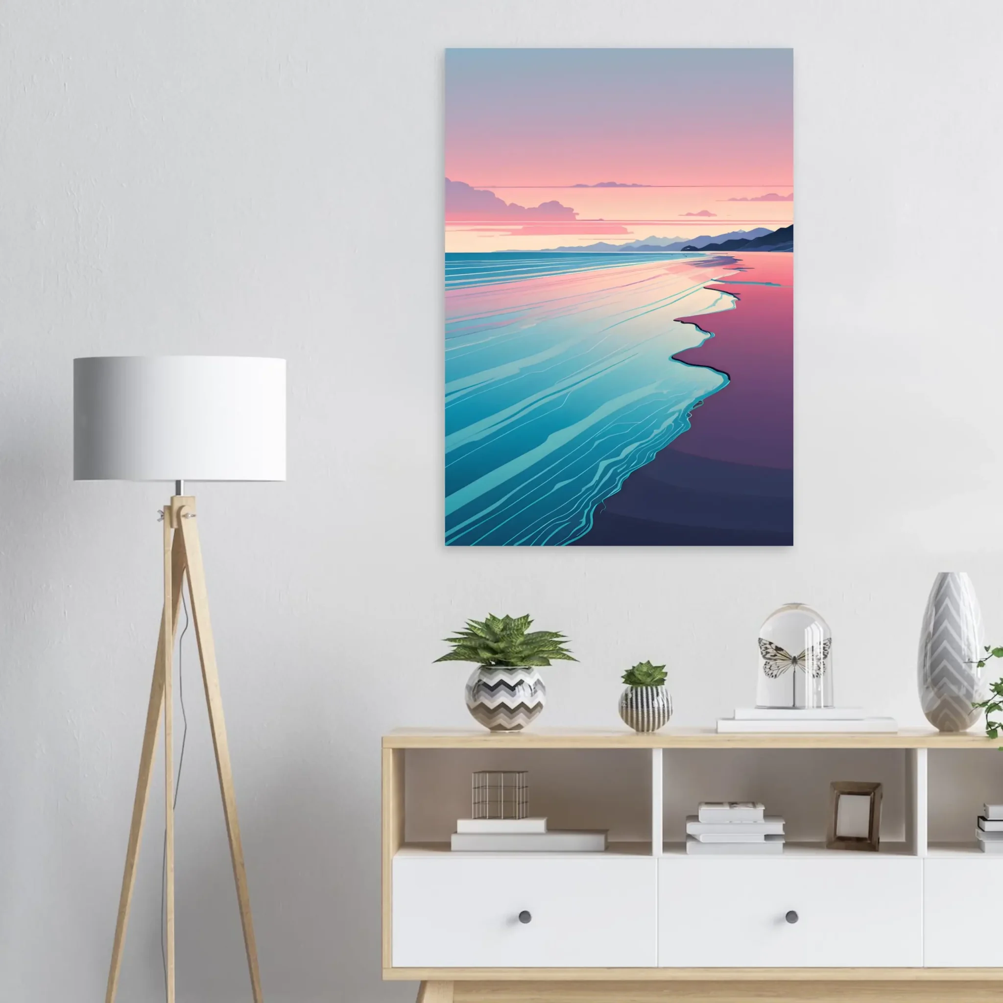 US Giclée Print Poster QUIET TIDELINE. Fine Art Wall Art with Archival Quality. Printed, packaged, and shipped within North America. Exclusive ColorVanta design.