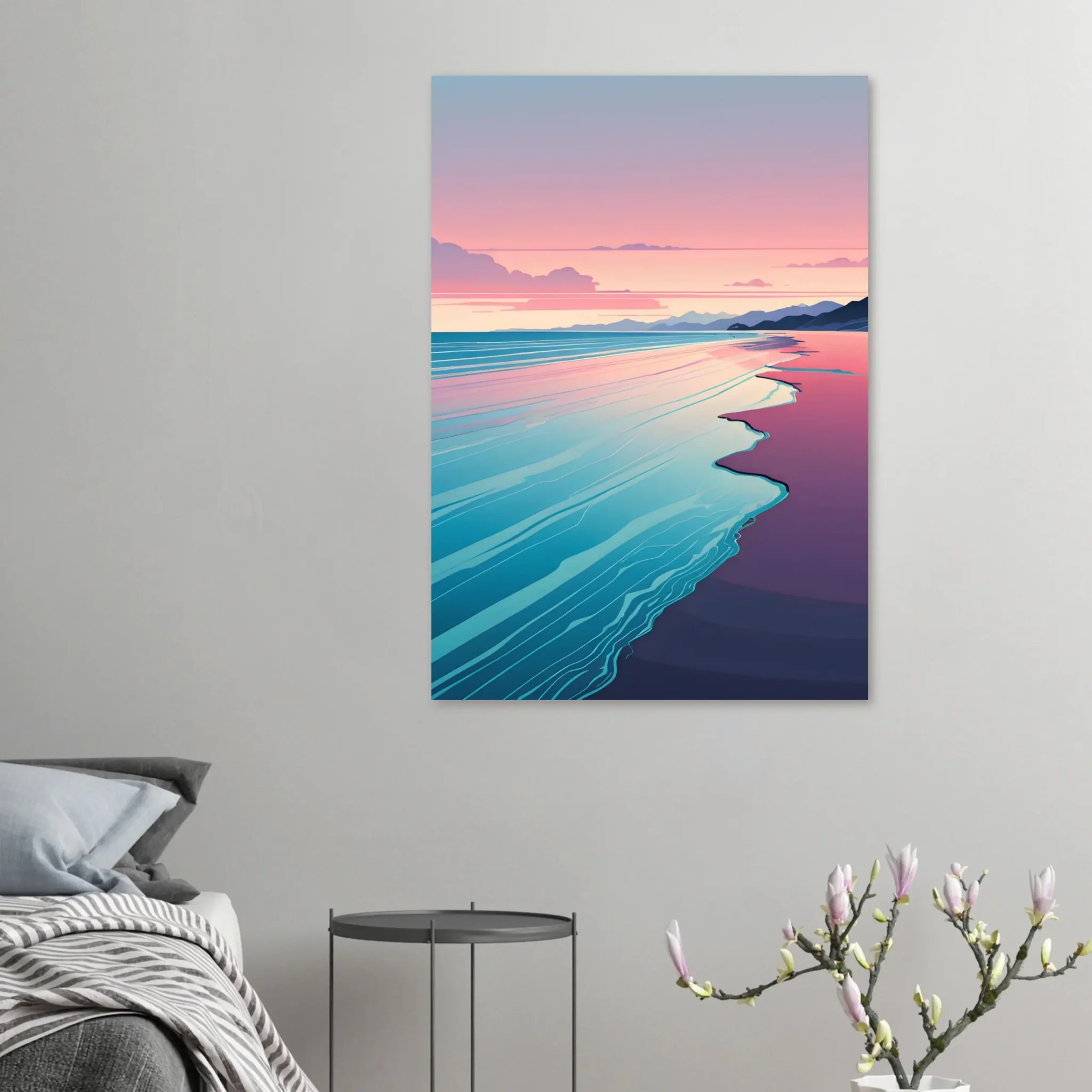 US Giclée Print Poster QUIET TIDELINE. Fine Art Wall Art with Archival Quality. Printed, packaged, and shipped within North America. Exclusive ColorVanta design.