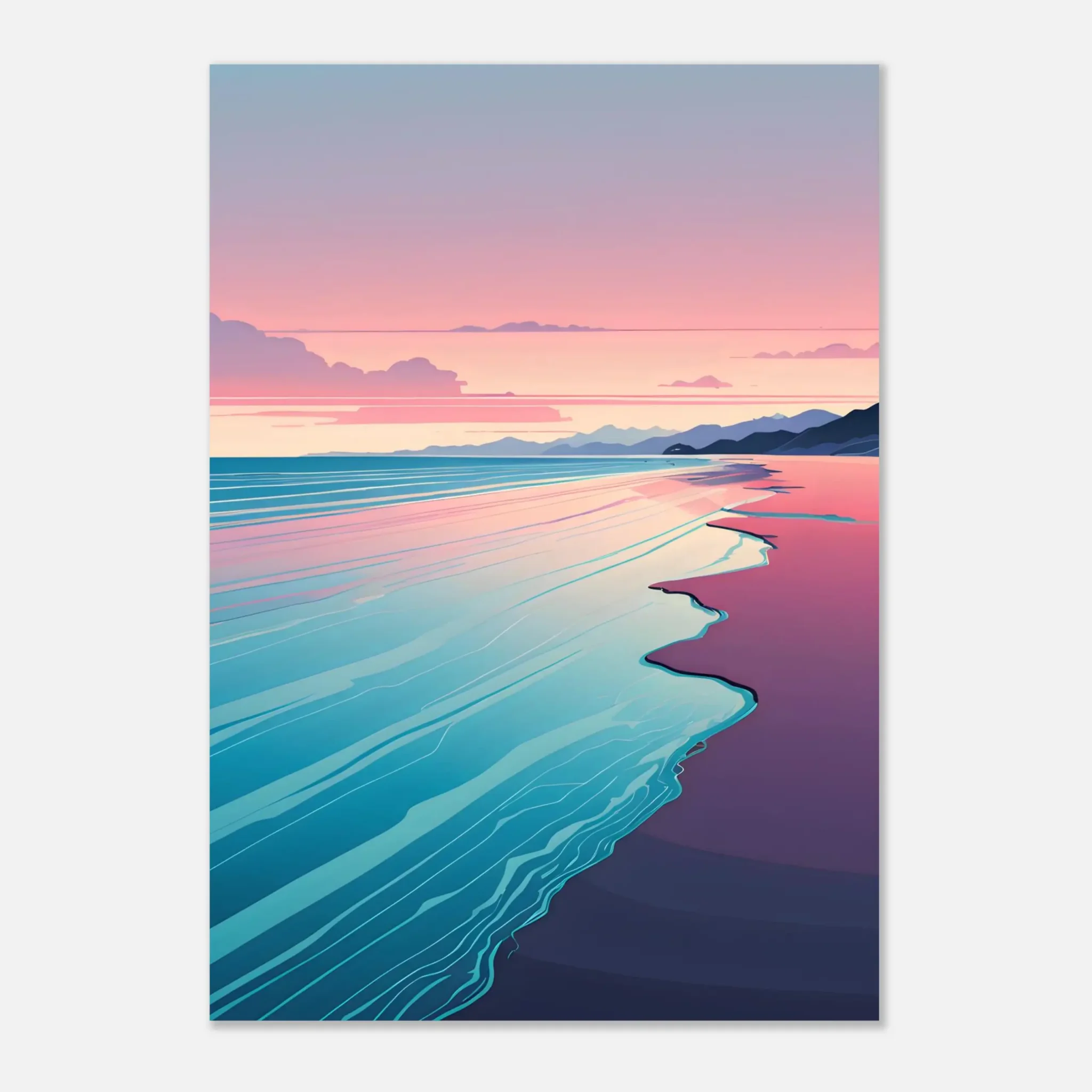 US Giclée Print Poster QUIET TIDELINE. Fine Art Wall Art with Archival Quality. Printed, packaged, and shipped within North America. Exclusive ColorVanta design.