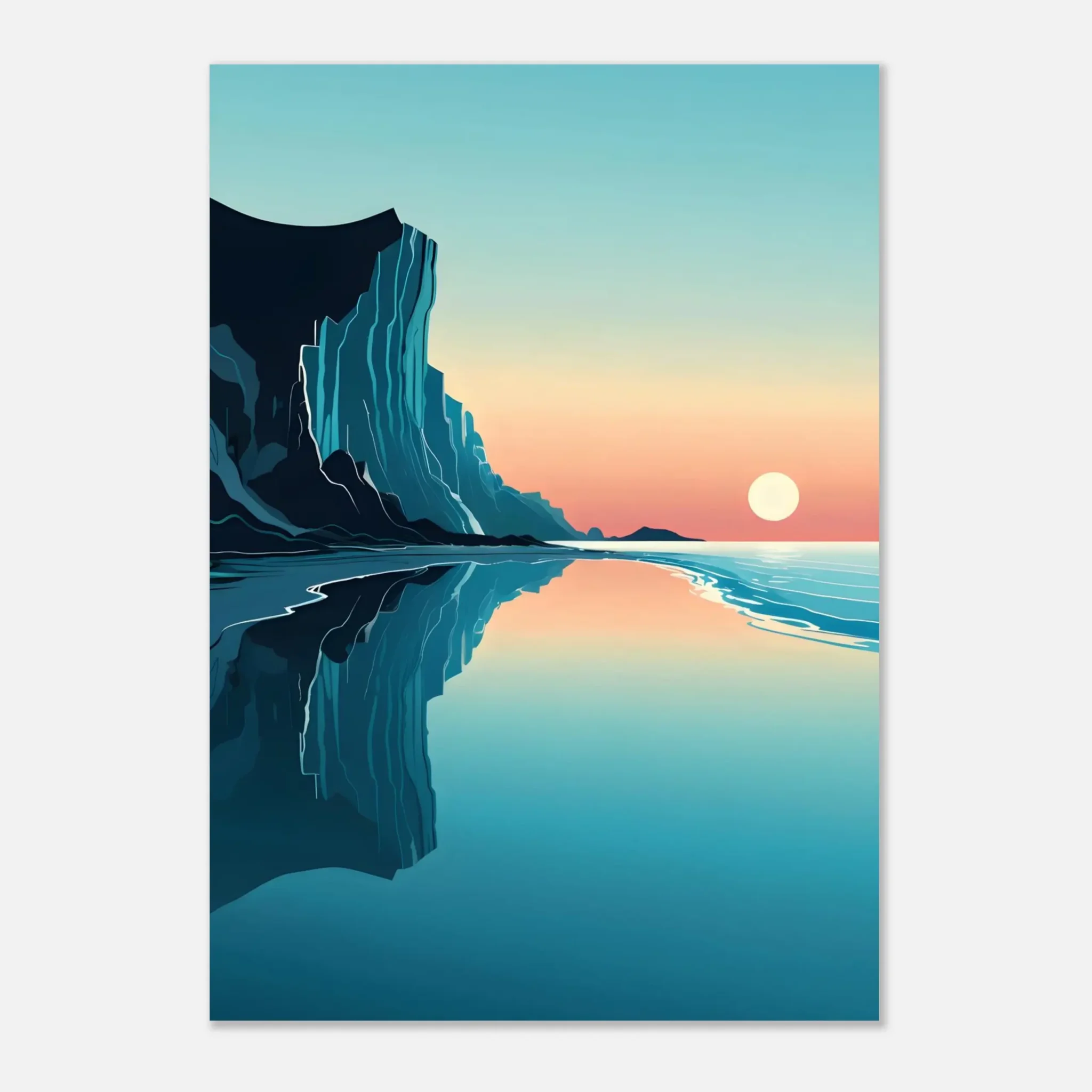 US Giclée Print Poster REFLECTED EDGE. Fine Art Wall Art with Archival Quality. Printed, packaged, and shipped within North America. Exclusive ColorVanta design.