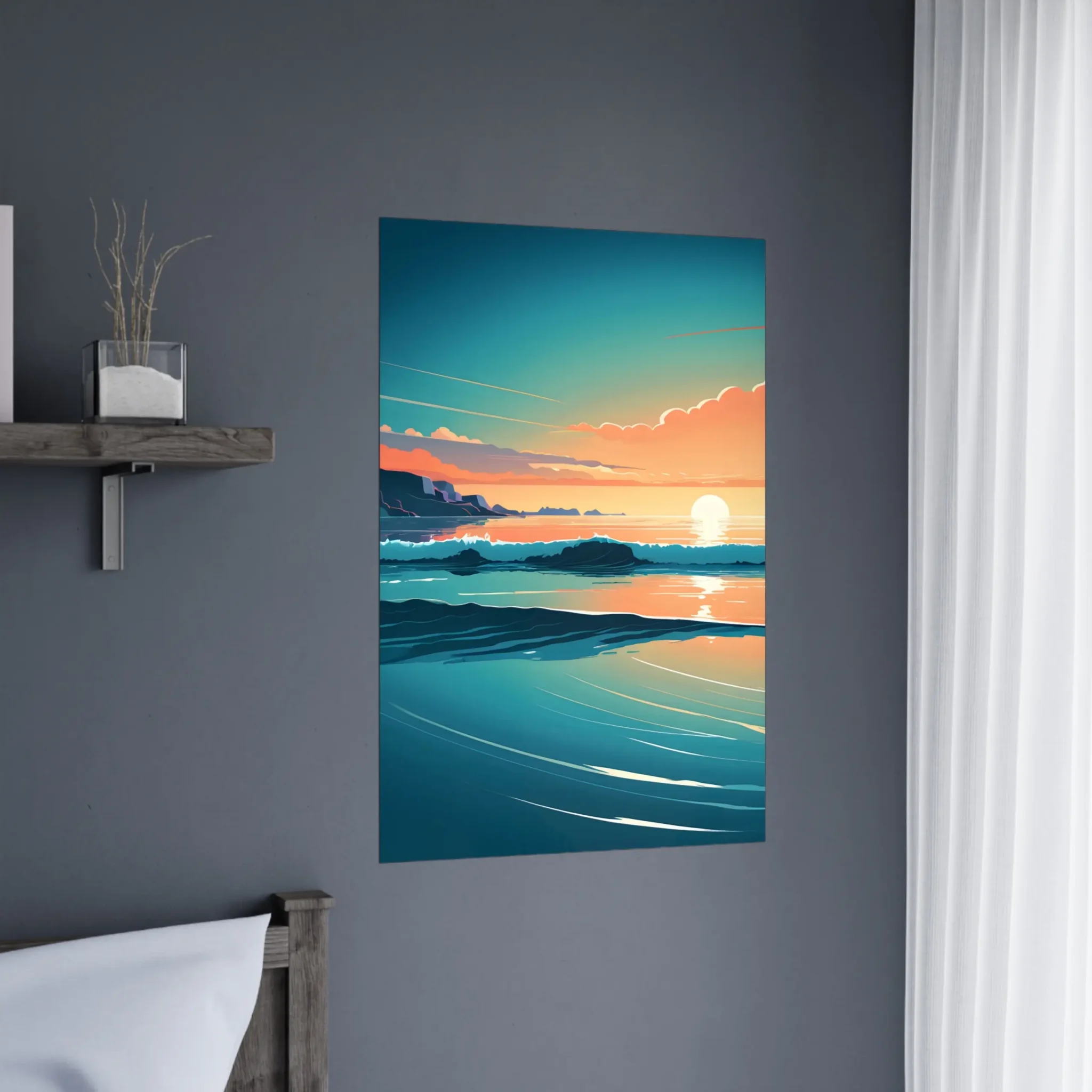 US Giclée Print Poster TIDAL HORIZON. Fine Art Wall Art with Archival Quality. Printed, packaged, and shipped within North America. Exclusive ColorVanta design.