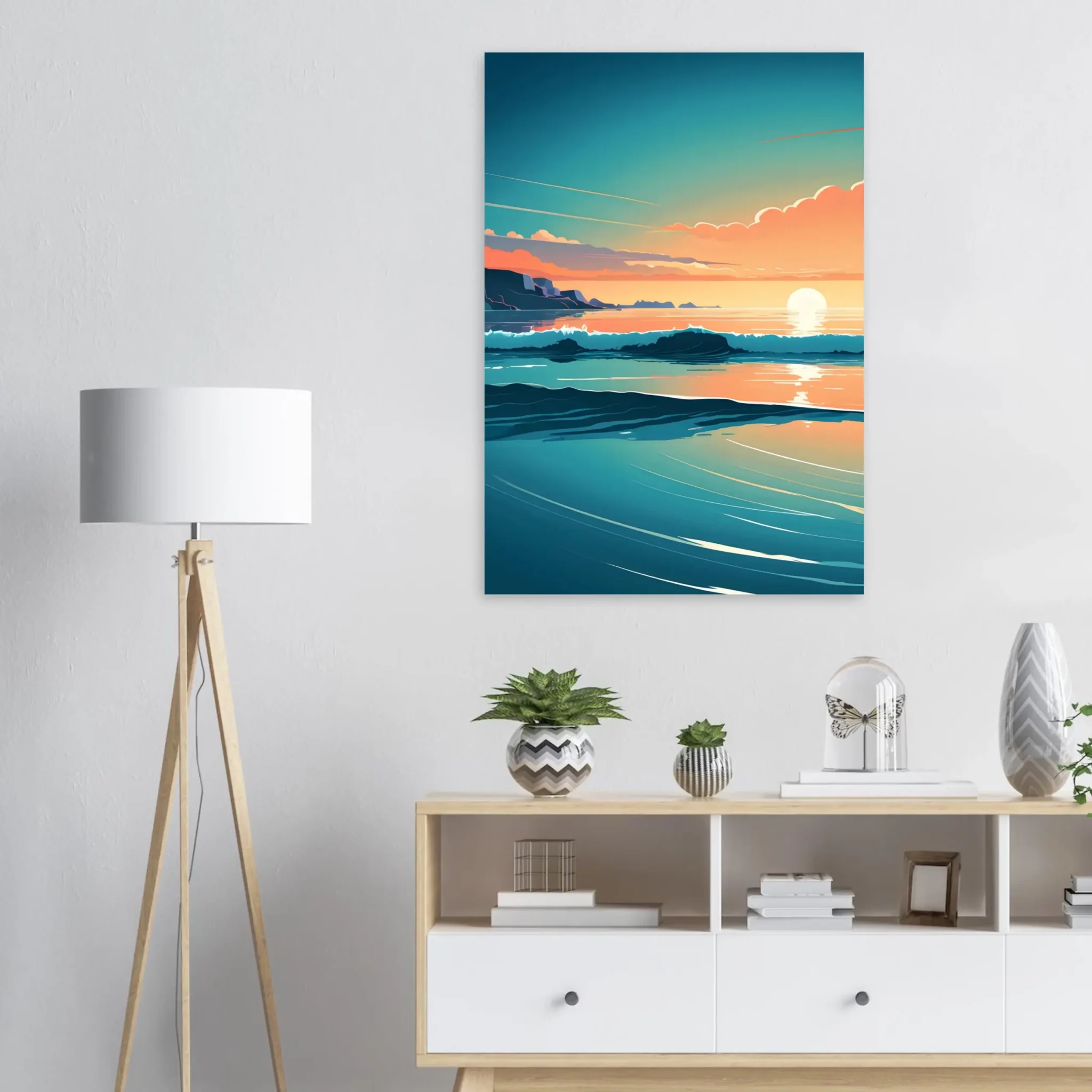 US Giclée Print Poster TIDAL HORIZON. Fine Art Wall Art with Archival Quality. Printed, packaged, and shipped within North America. Exclusive ColorVanta design.