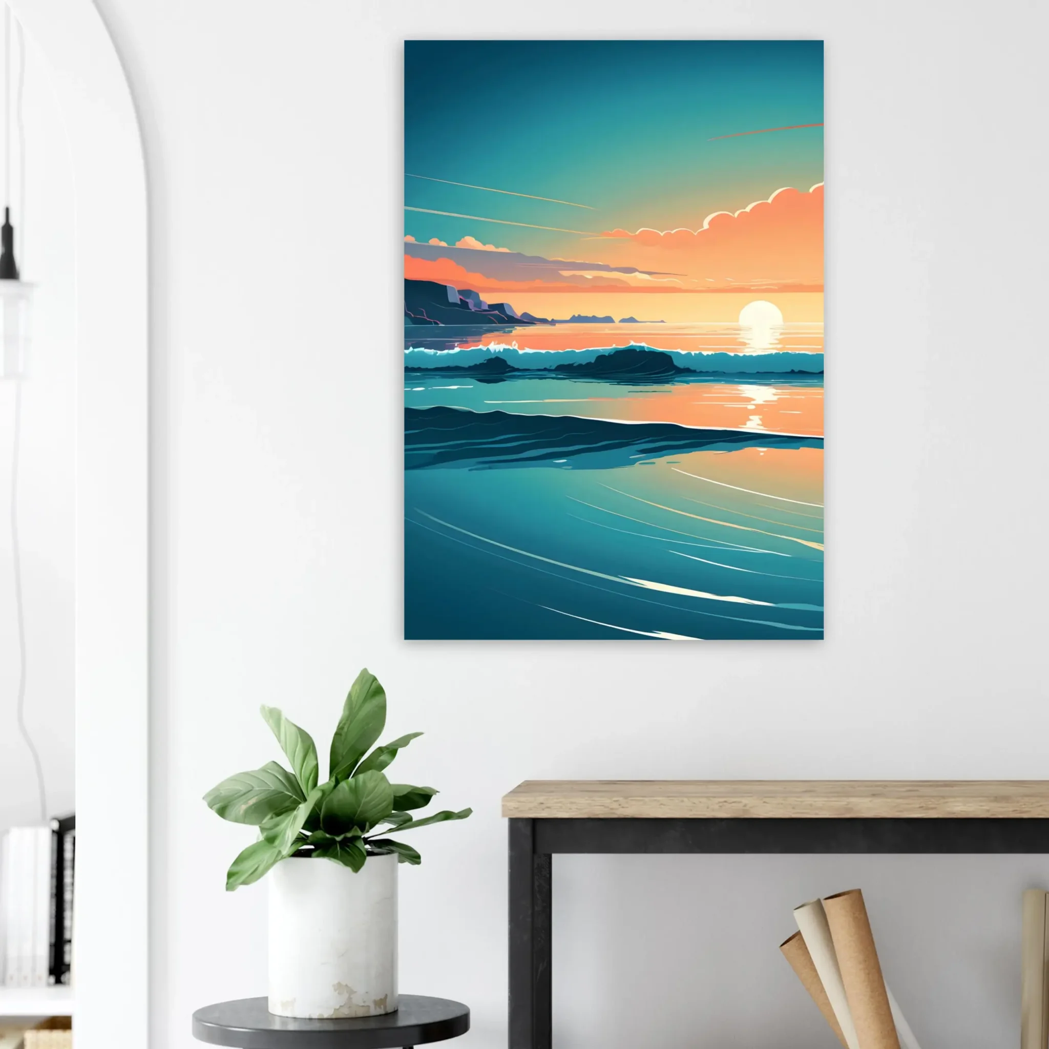US Giclée Print Poster TIDAL HORIZON. Fine Art Wall Art with Archival Quality. Printed, packaged, and shipped within North America. Exclusive ColorVanta design.