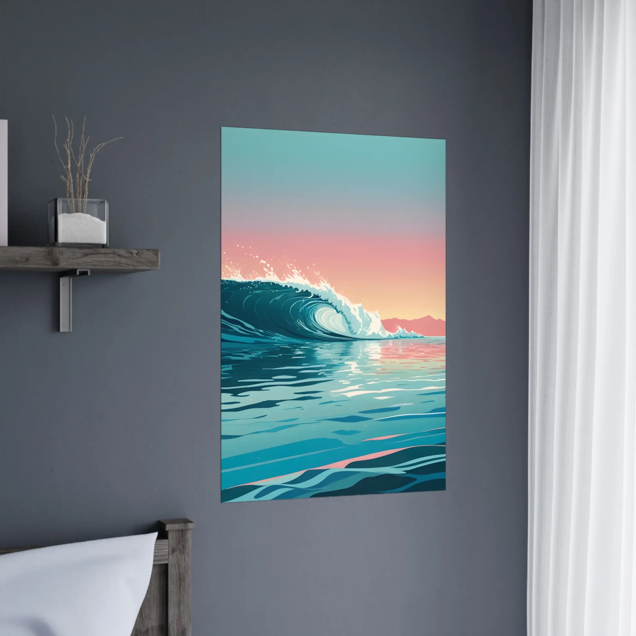 US Giclée Print Poster TIDAL SURGE. Fine Art Wall Art with Archival Quality. Printed, packaged, and shipped within North America. Exclusive ColorVanta design.