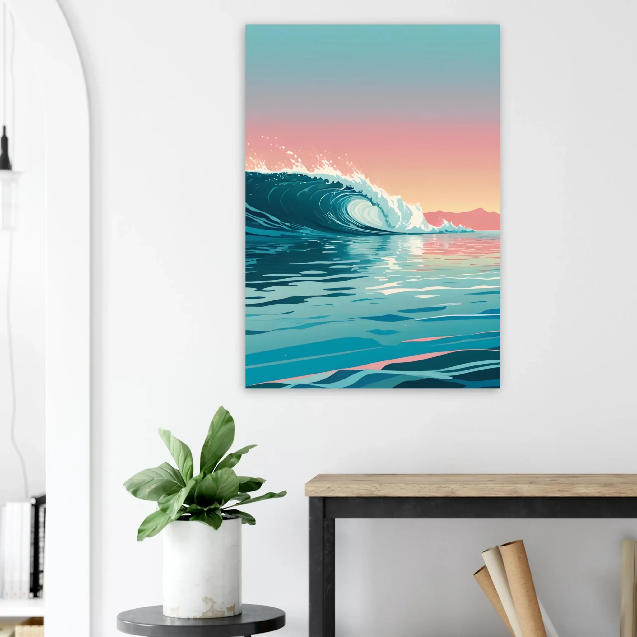 US Giclée Print Poster TIDAL SURGE. Fine Art Wall Art with Archival Quality. Printed, packaged, and shipped within North America. Exclusive ColorVanta design.