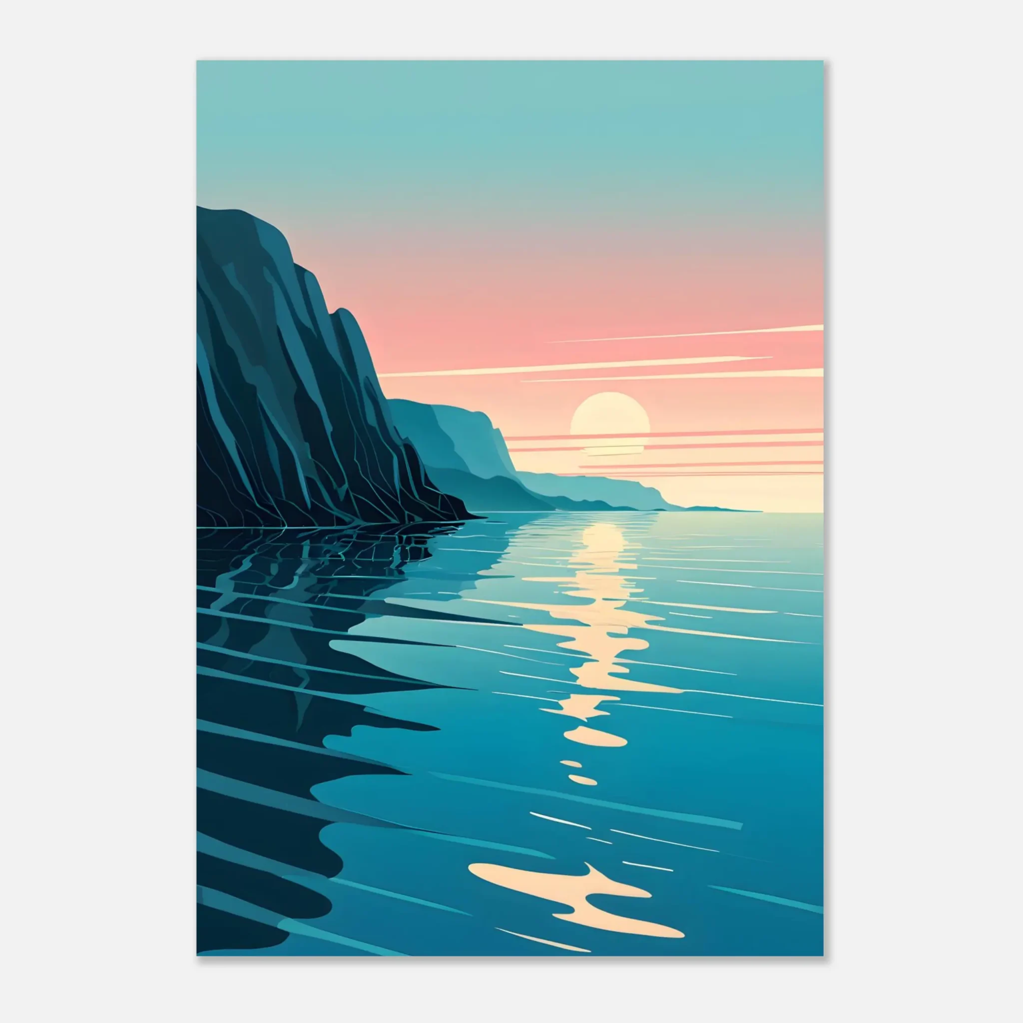 US Giclée Print Poster COASTAL ALIGNMENT. Fine Art Wall Art with Archival Quality. Printed, packaged, and shipped within North America. Exclusive ColorVanta design.