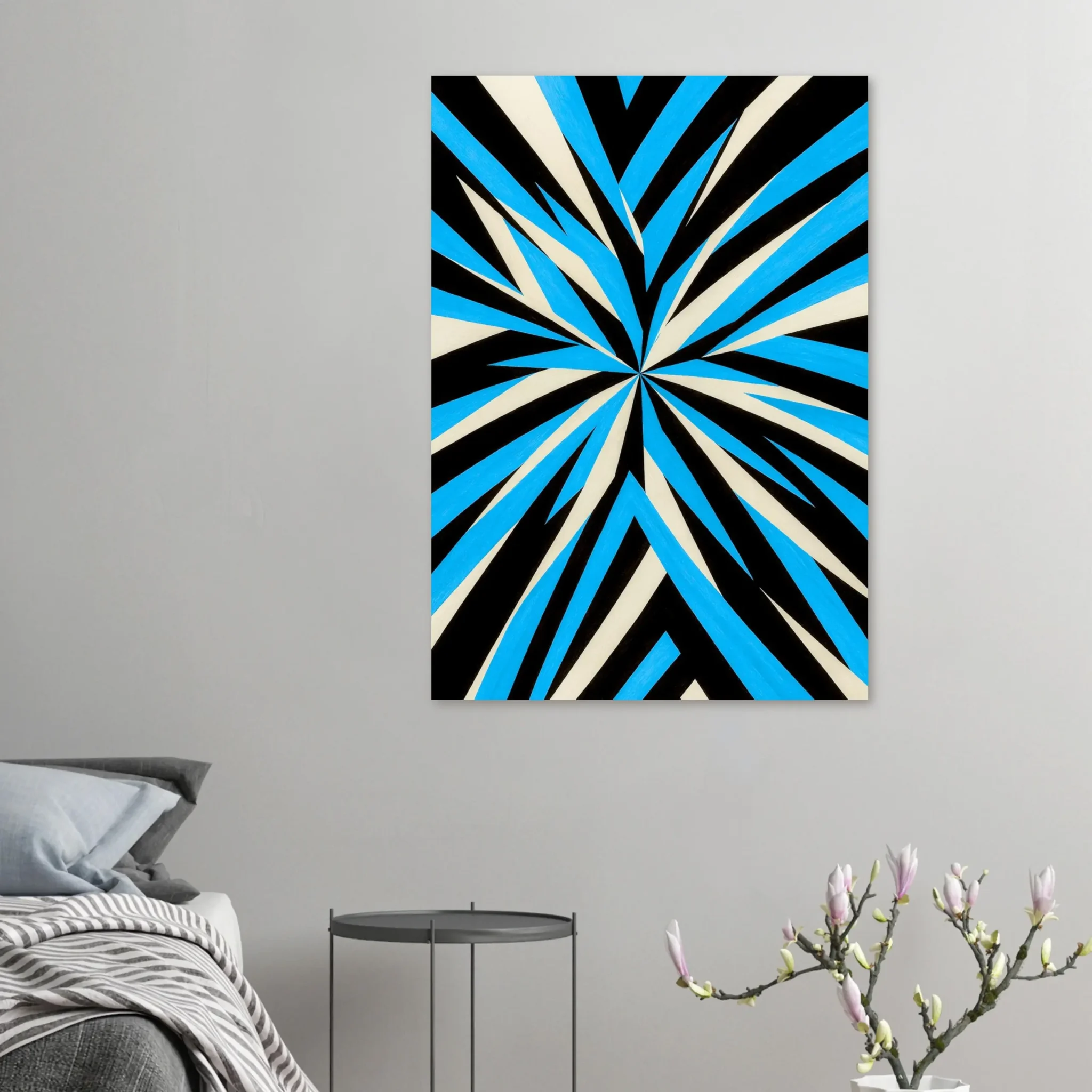US Giclée Print Poster ELECTRIC BLUE RADIANCE. Fine Art Wall Art with Archival Quality. Printed, packaged, and shipped within North America. Exclusive ColorVanta design.