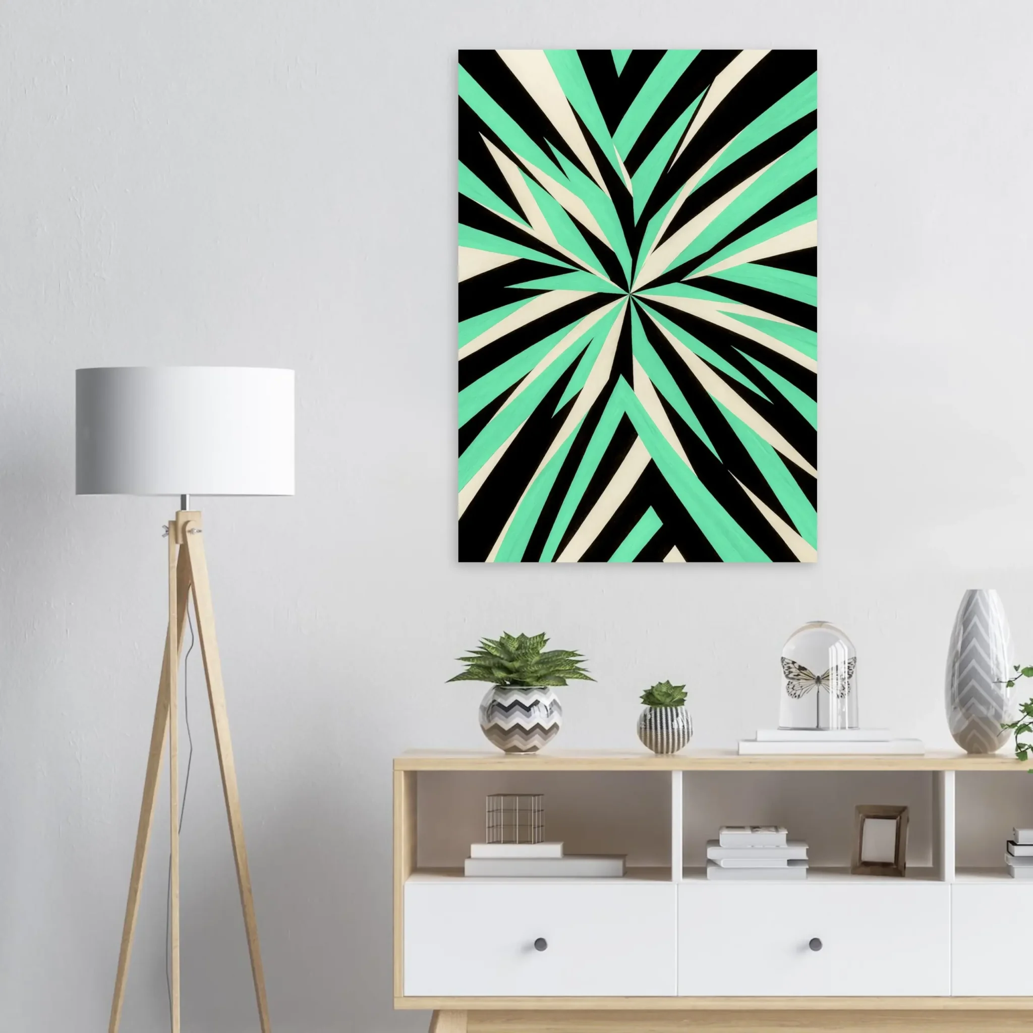 US Giclée Print Poster EMERALD LIGHT. Fine Art Wall Art with Archival Quality. Printed, packaged, and shipped within North America. Exclusive ColorVanta design.
