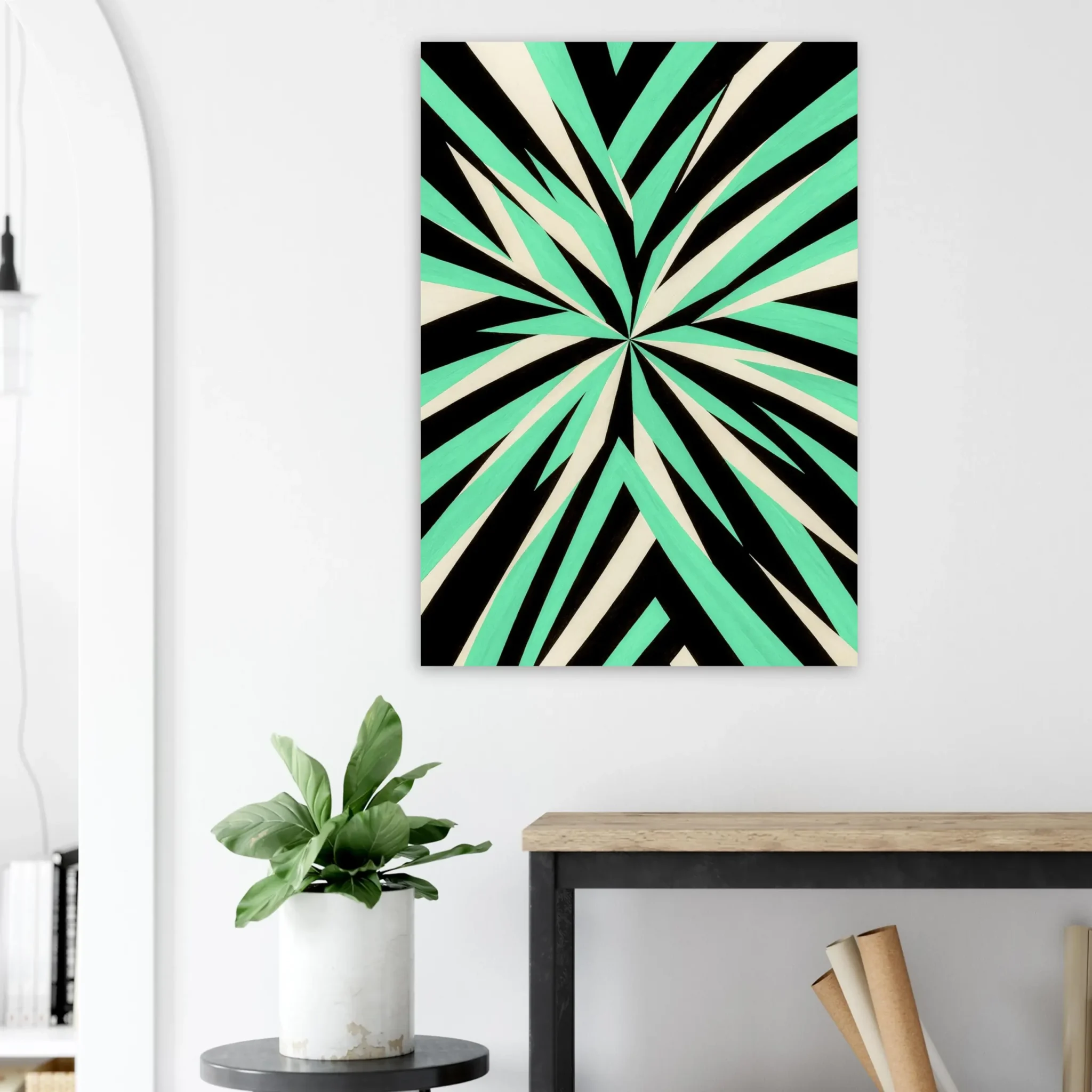 US Giclée Print Poster EMERALD LIGHT. Fine Art Wall Art with Archival Quality. Printed, packaged, and shipped within North America. Exclusive ColorVanta design.
