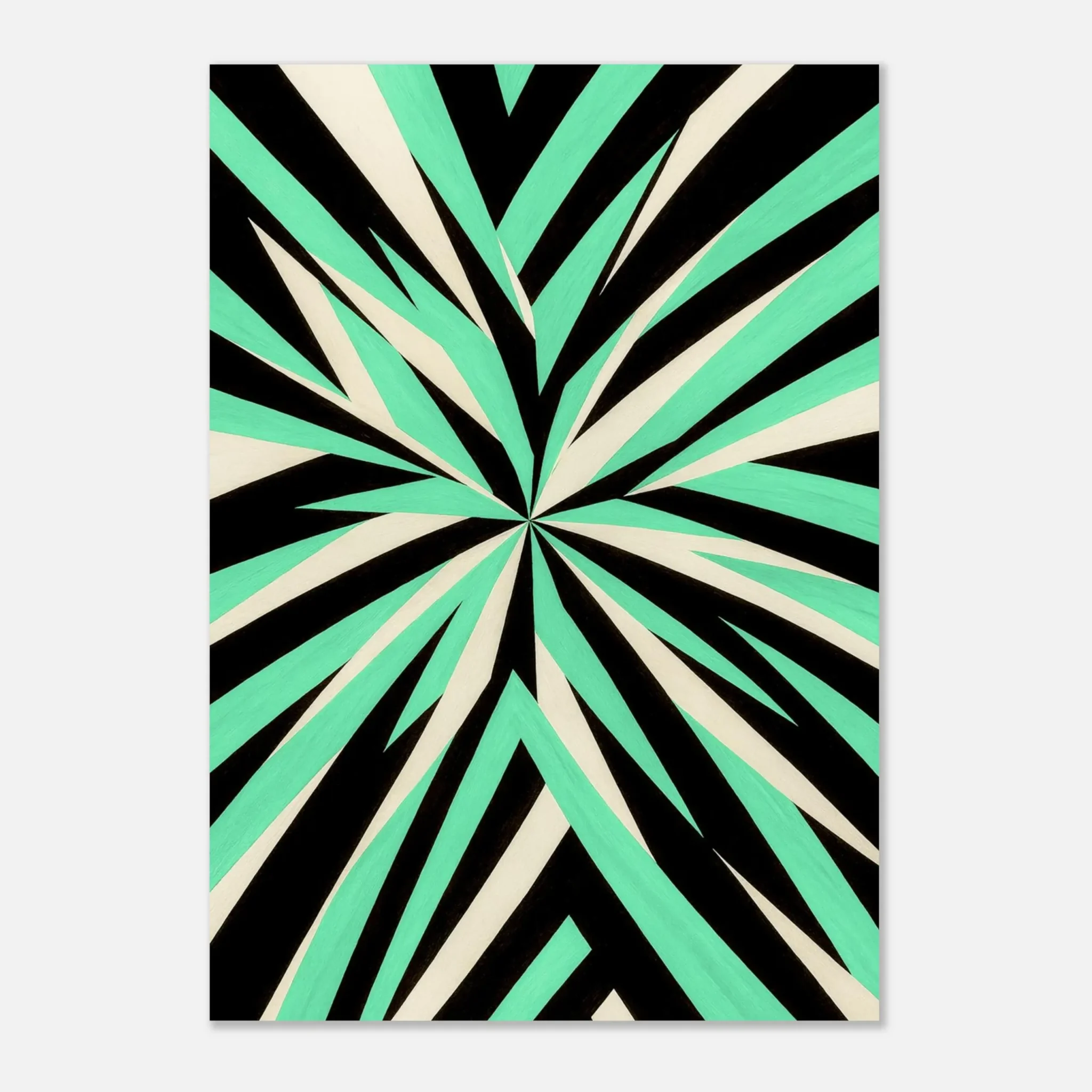 US Giclée Print Poster EMERALD LIGHT. Fine Art Wall Art with Archival Quality. Printed, packaged, and shipped within North America. Exclusive ColorVanta design.