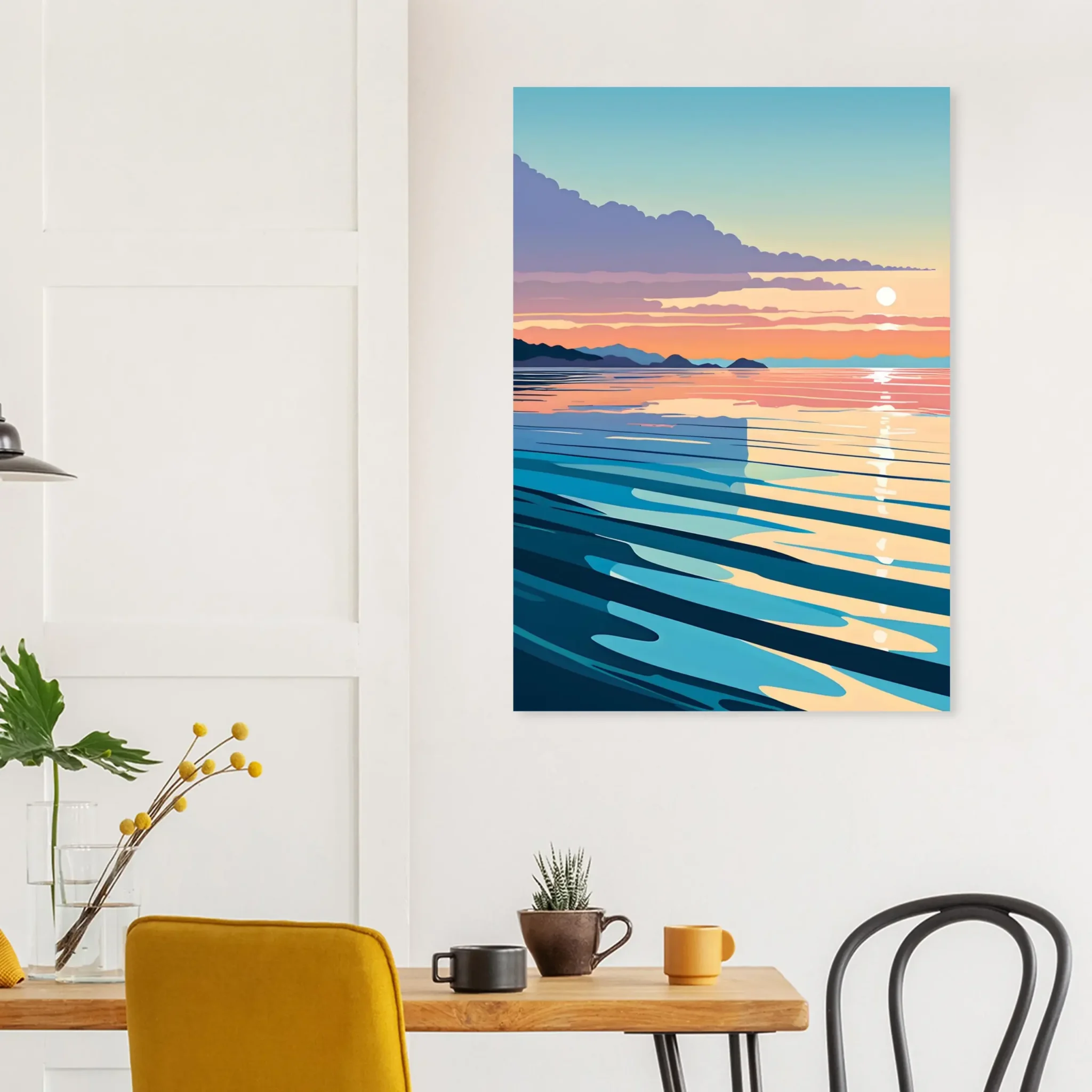 US Giclée Print Poster LAYERED HORIZON. Fine Art Wall Art with Archival Quality. Printed, packaged, and shipped within North America. Exclusive ColorVanta design.