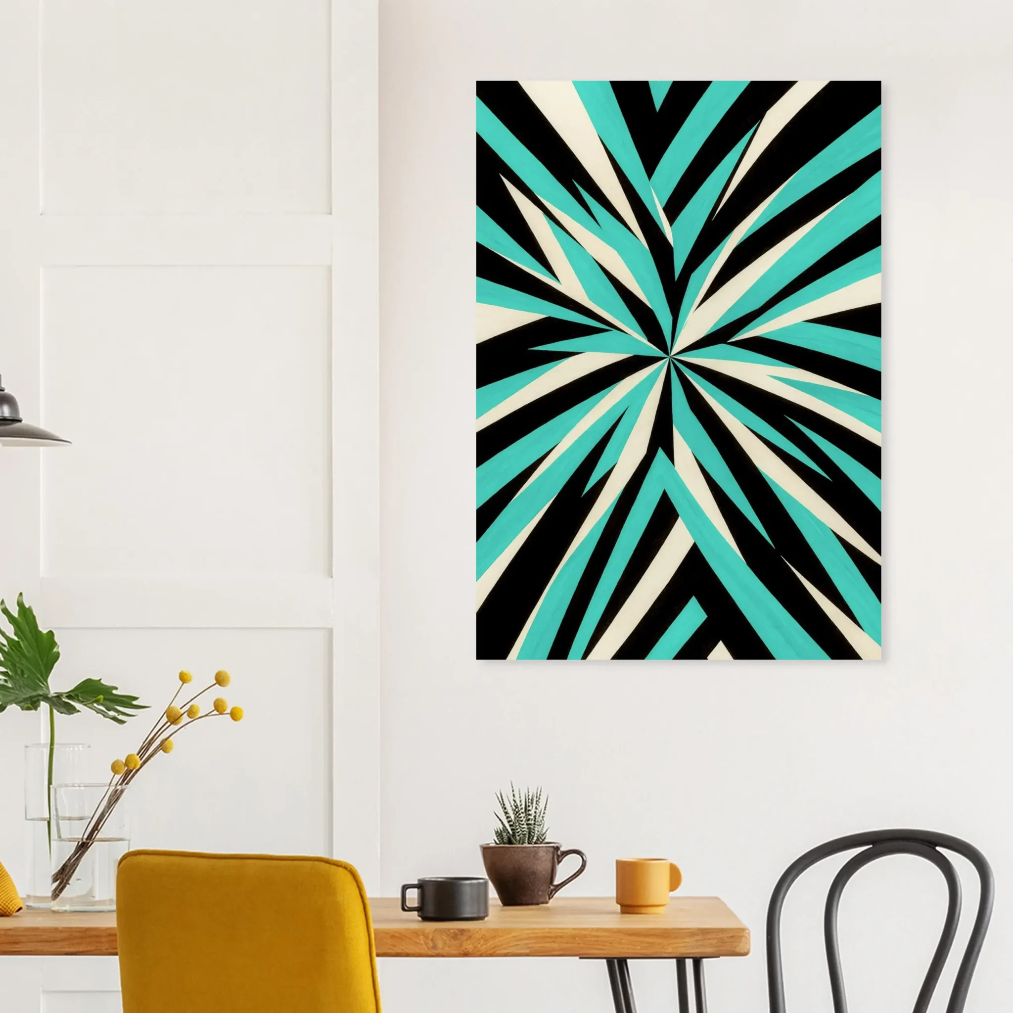 US Giclée Print Poster TEAL RADIANCE. Fine Art Wall Art with Archival Quality. Printed, packaged, and shipped within North America. Exclusive ColorVanta design.