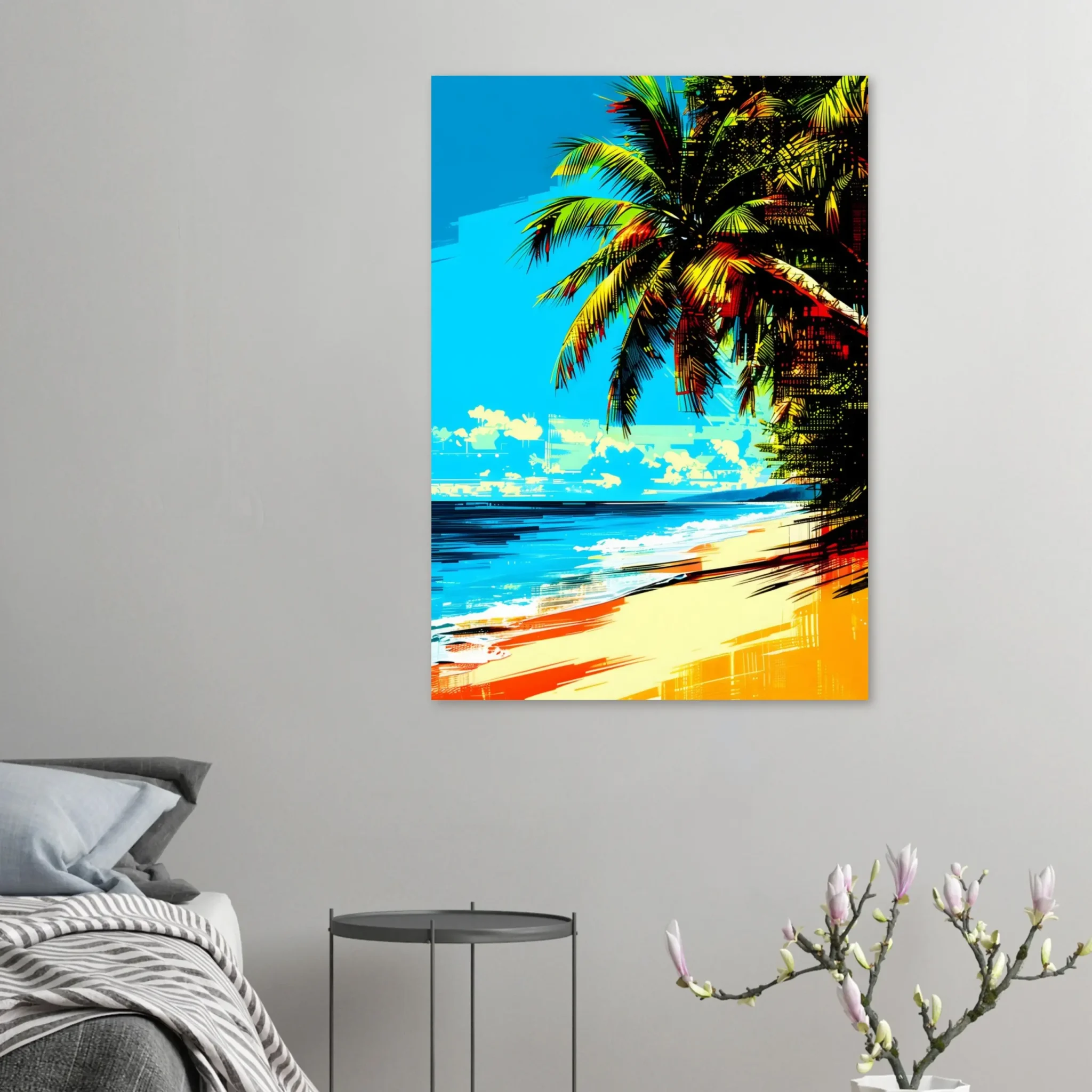 Solar Palm Shore Tropical Seascape Art Print 5